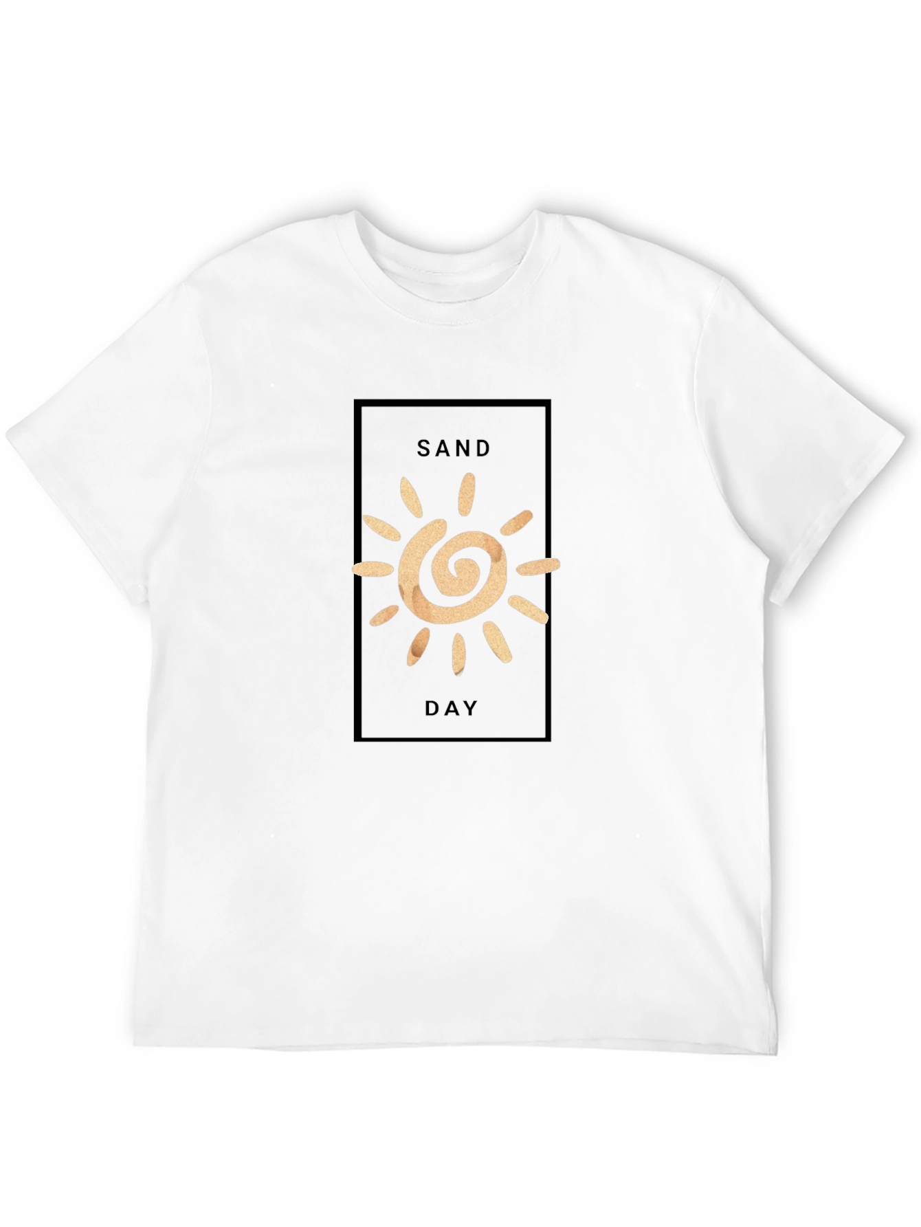 Sand Day Graphic Tee - Black Casual T-Shirt