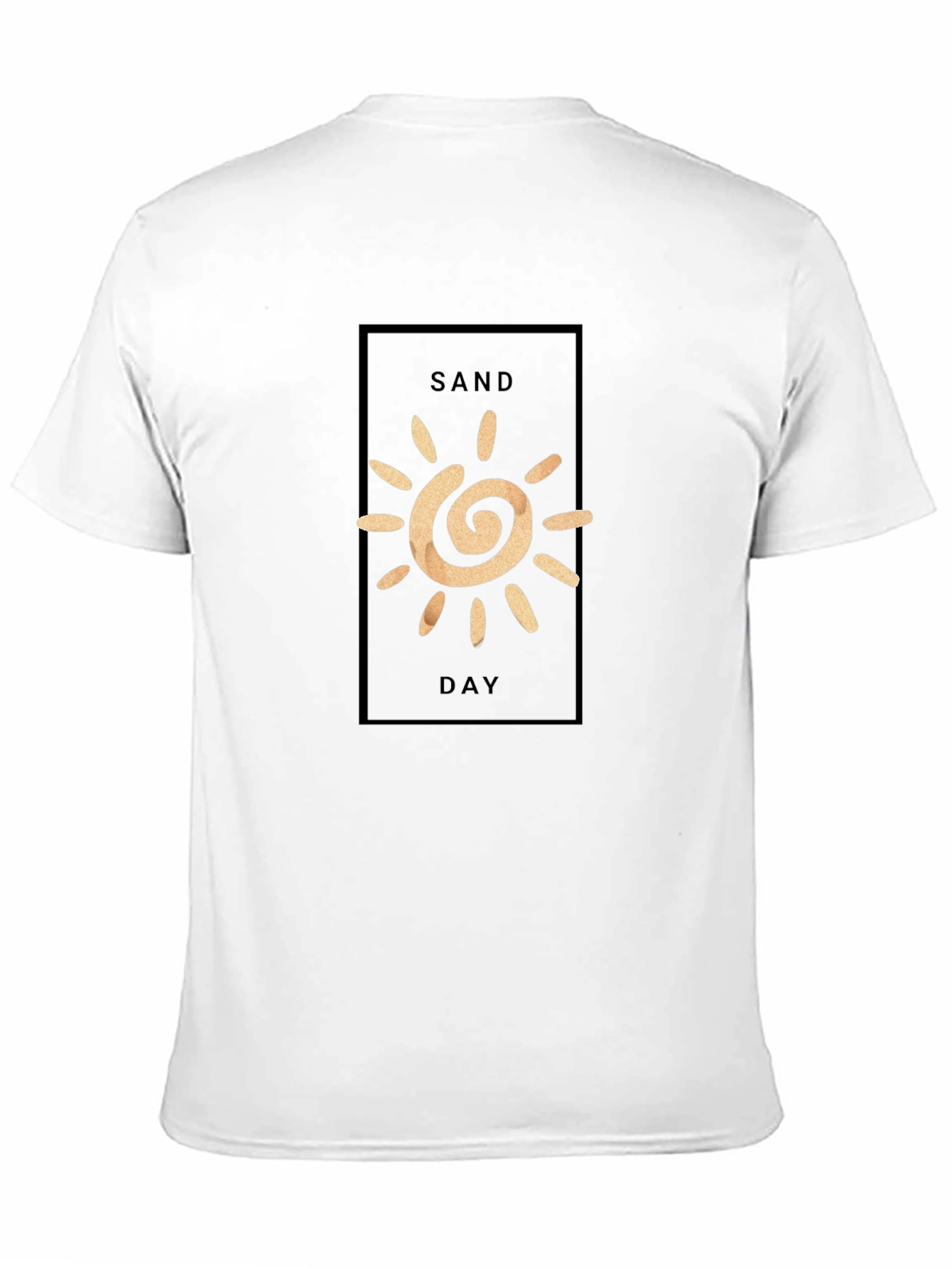 Sand Day Graphic Tee - Black Casual T-Shirt