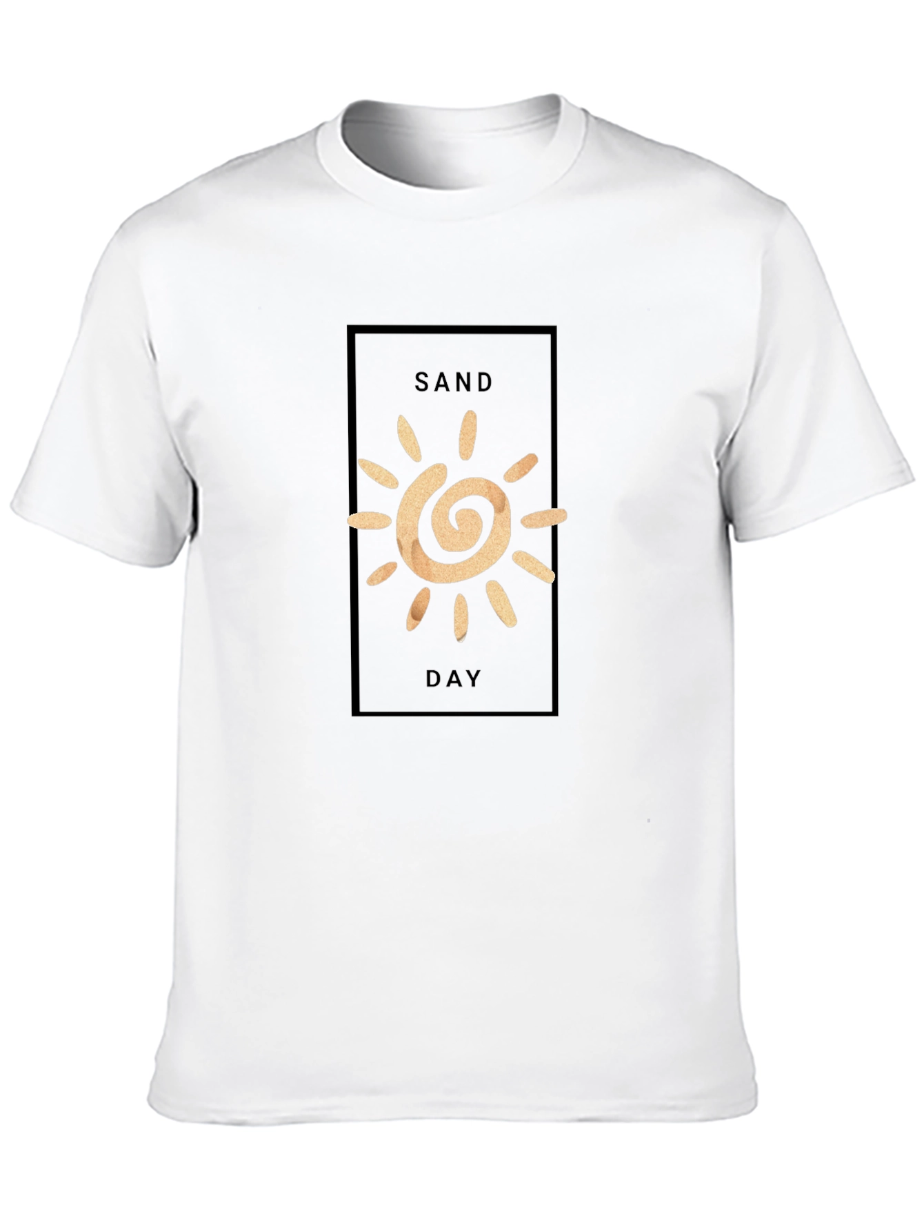 Sand Day Graphic Tee - Black Casual T-Shirt