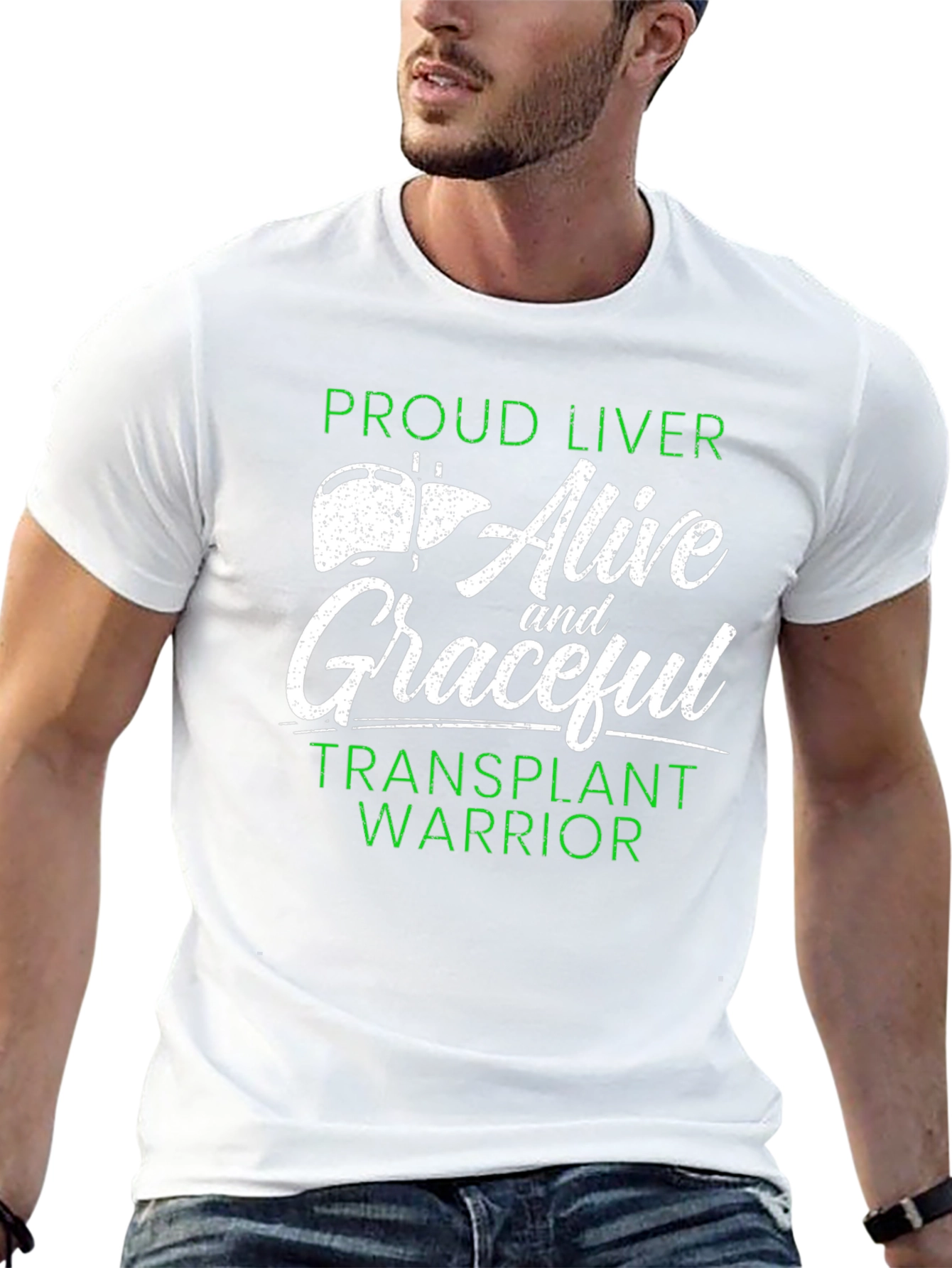 Proud Liver Transplant Warrior Graphic Tee