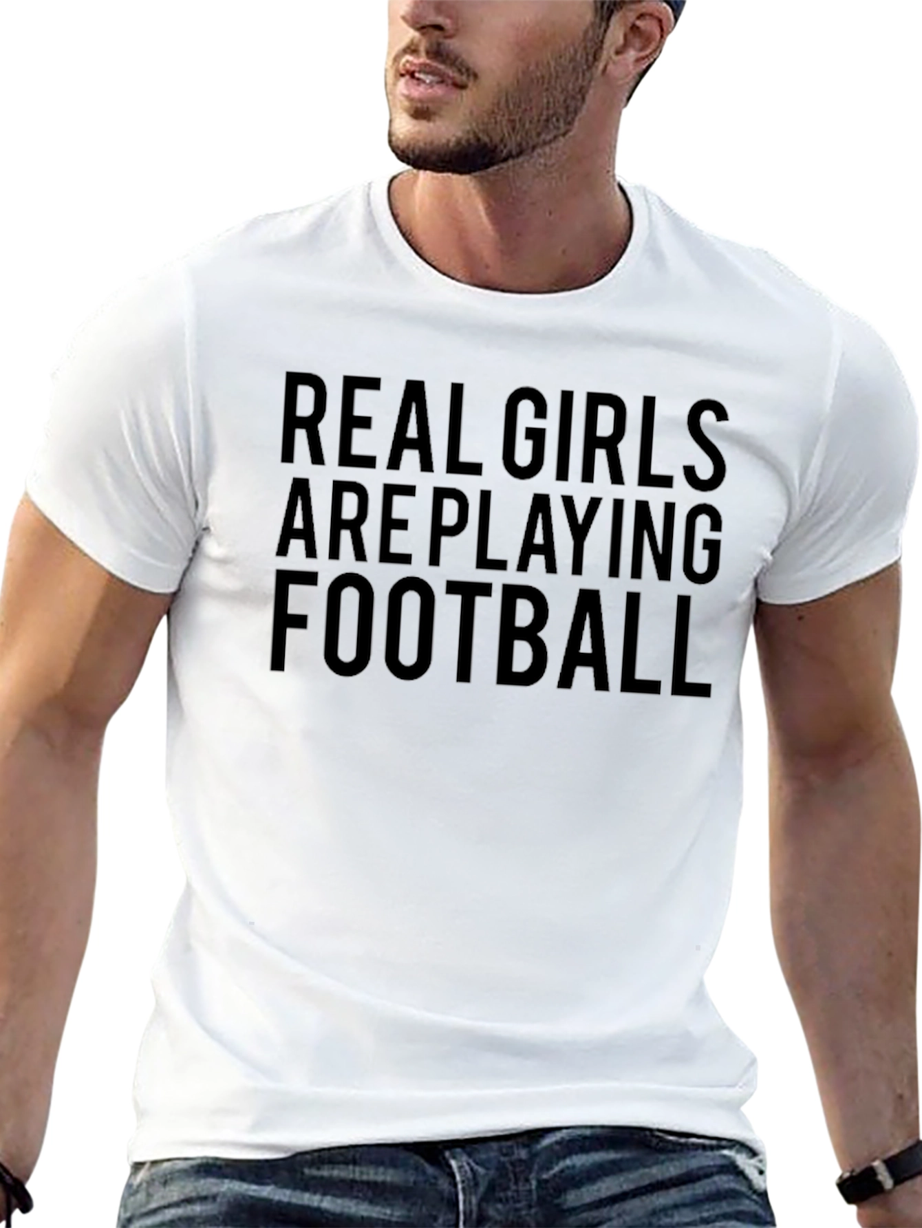 Real Girls Play Football Graphic Tee