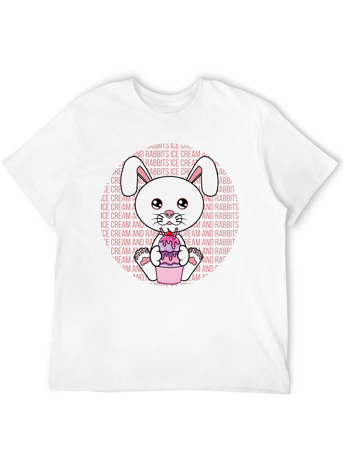 Cute Rabbit Ice Cream T-Shirt