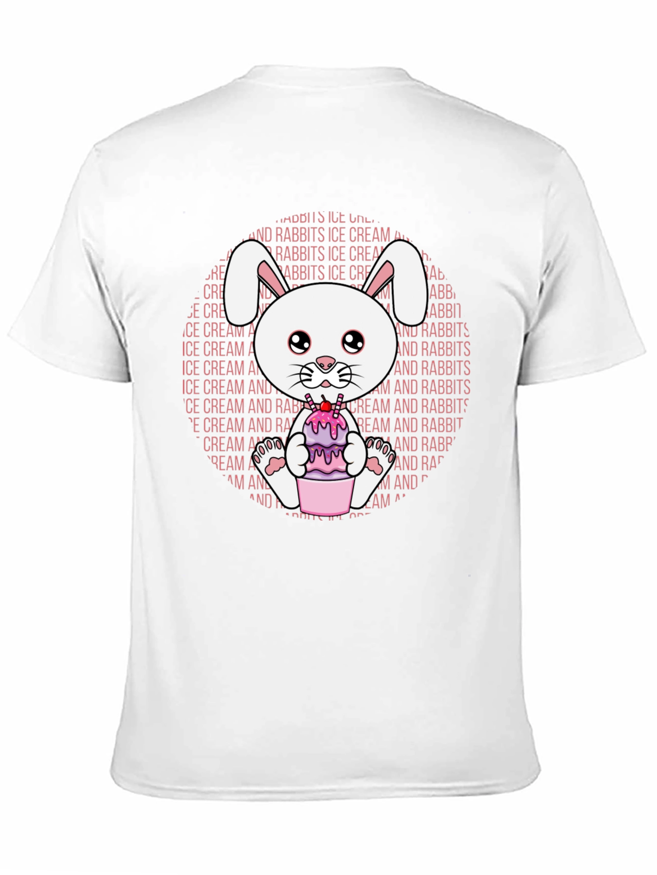 Cute Rabbit Ice Cream T-Shirt