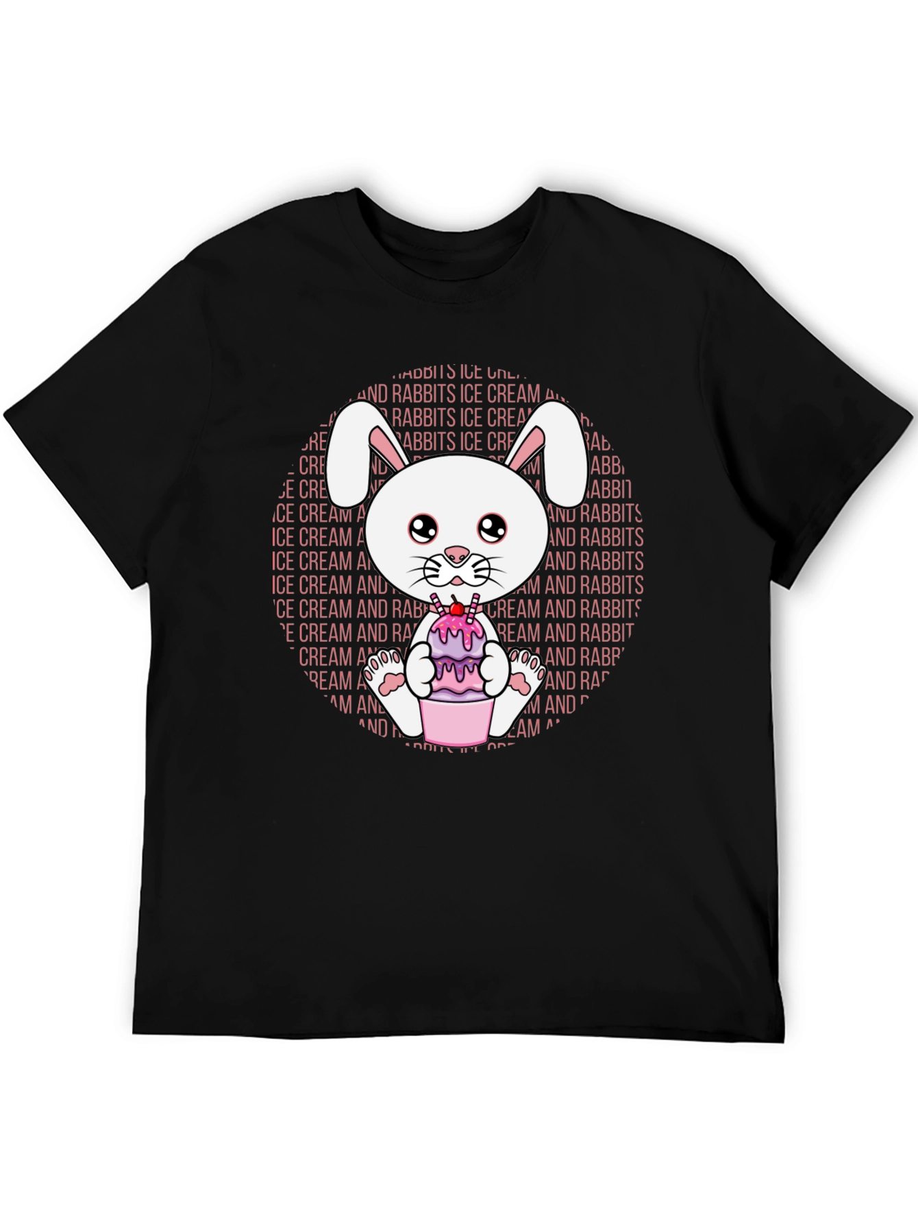 Cute Rabbit Ice Cream T-Shirt