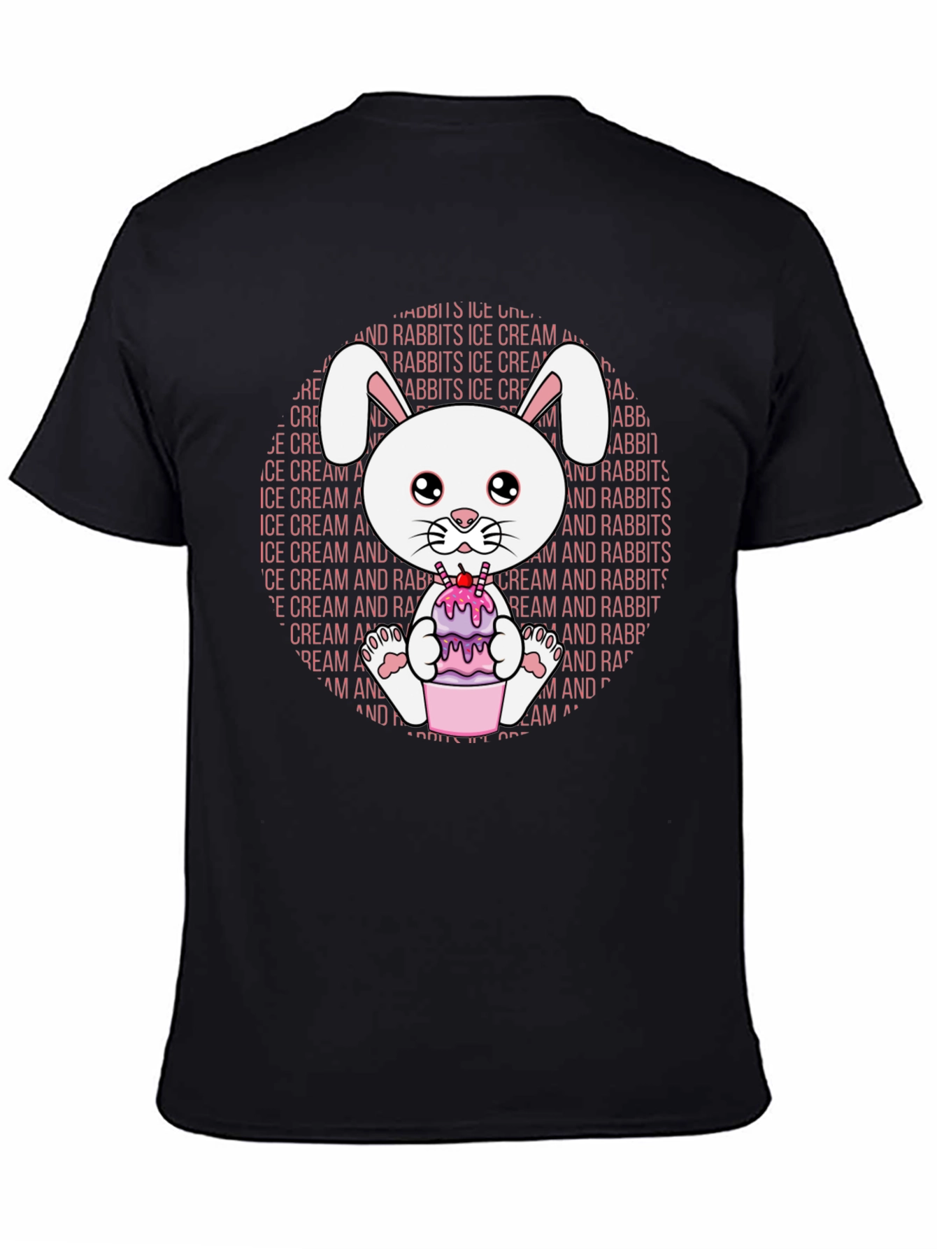 Cute Rabbit Ice Cream T-Shirt