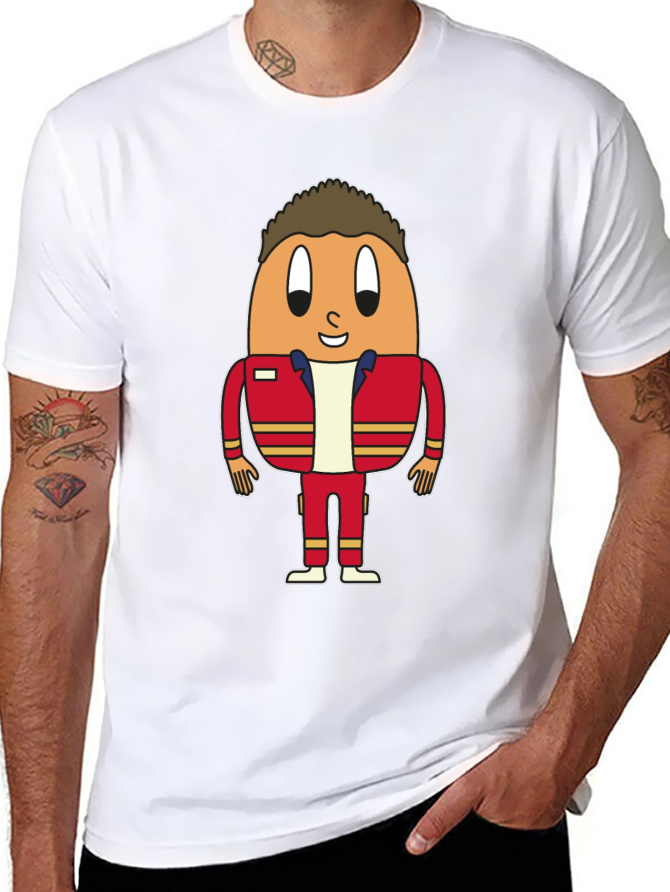 Egg Character Black T-Shirt