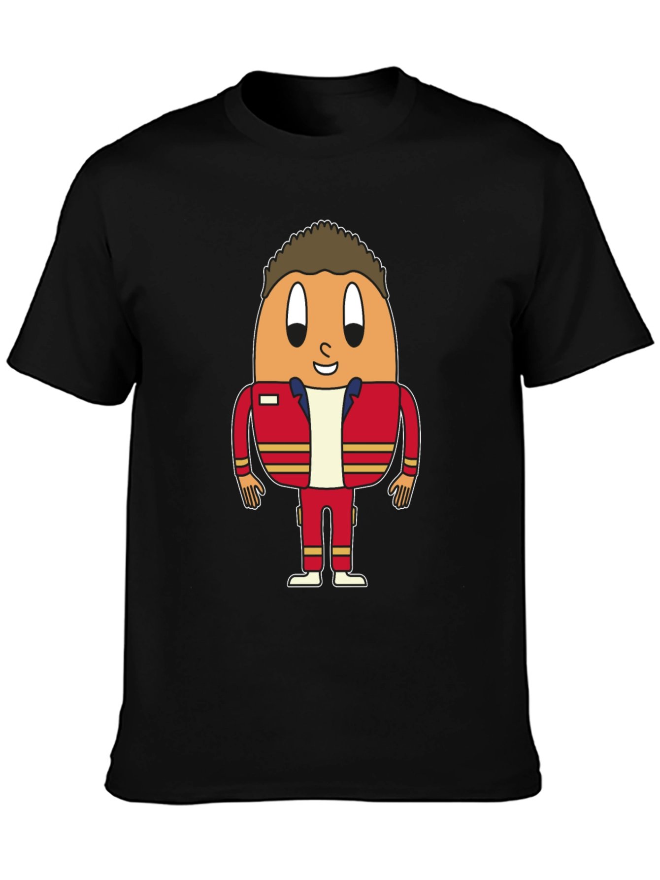 Egg Character Black T-Shirt