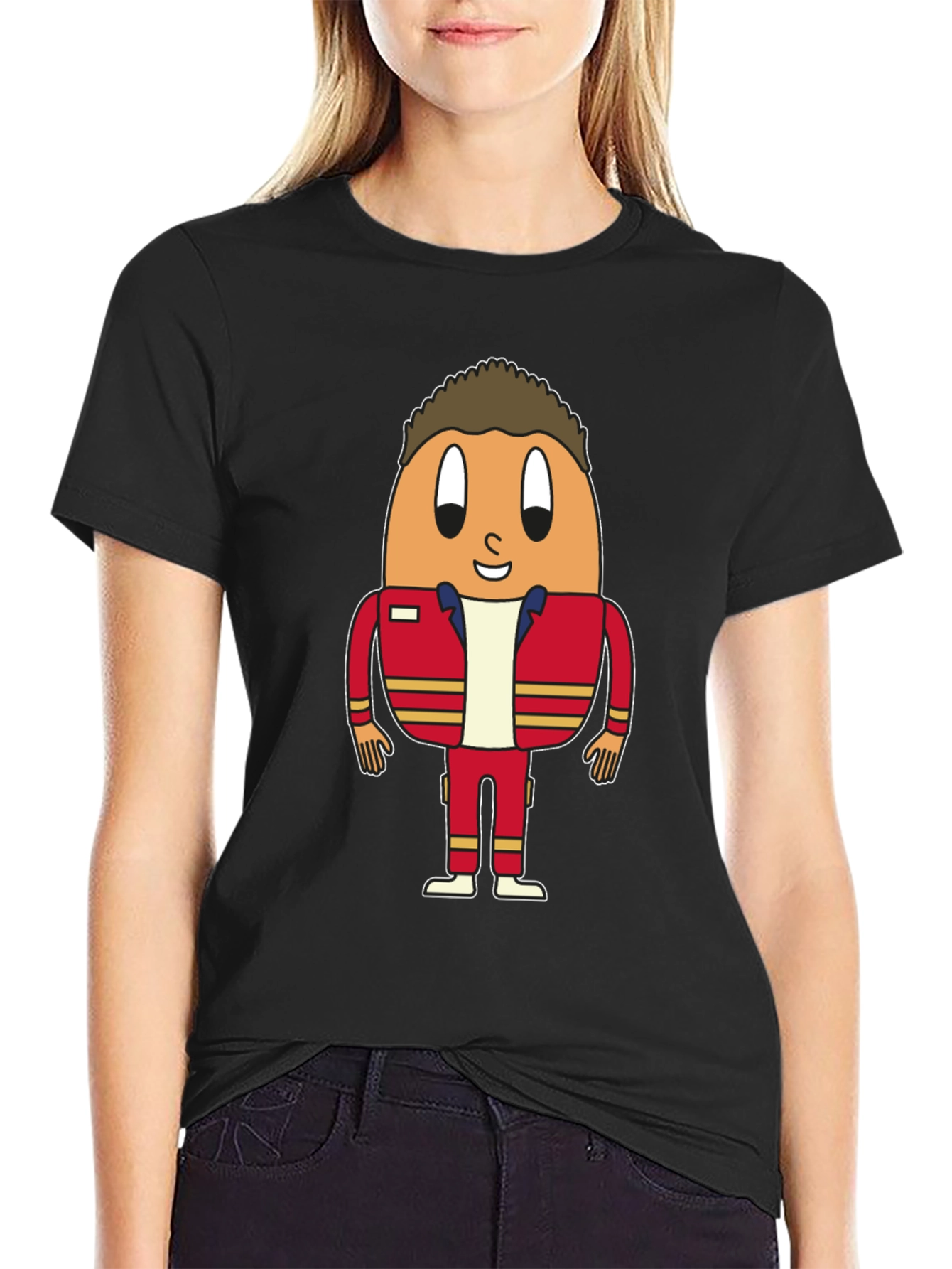 Egg Character Black T-Shirt