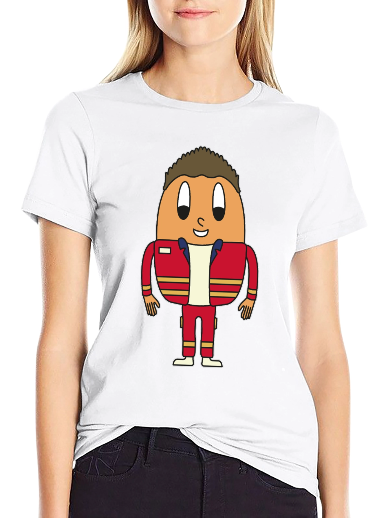 Egg Character Black T-Shirt