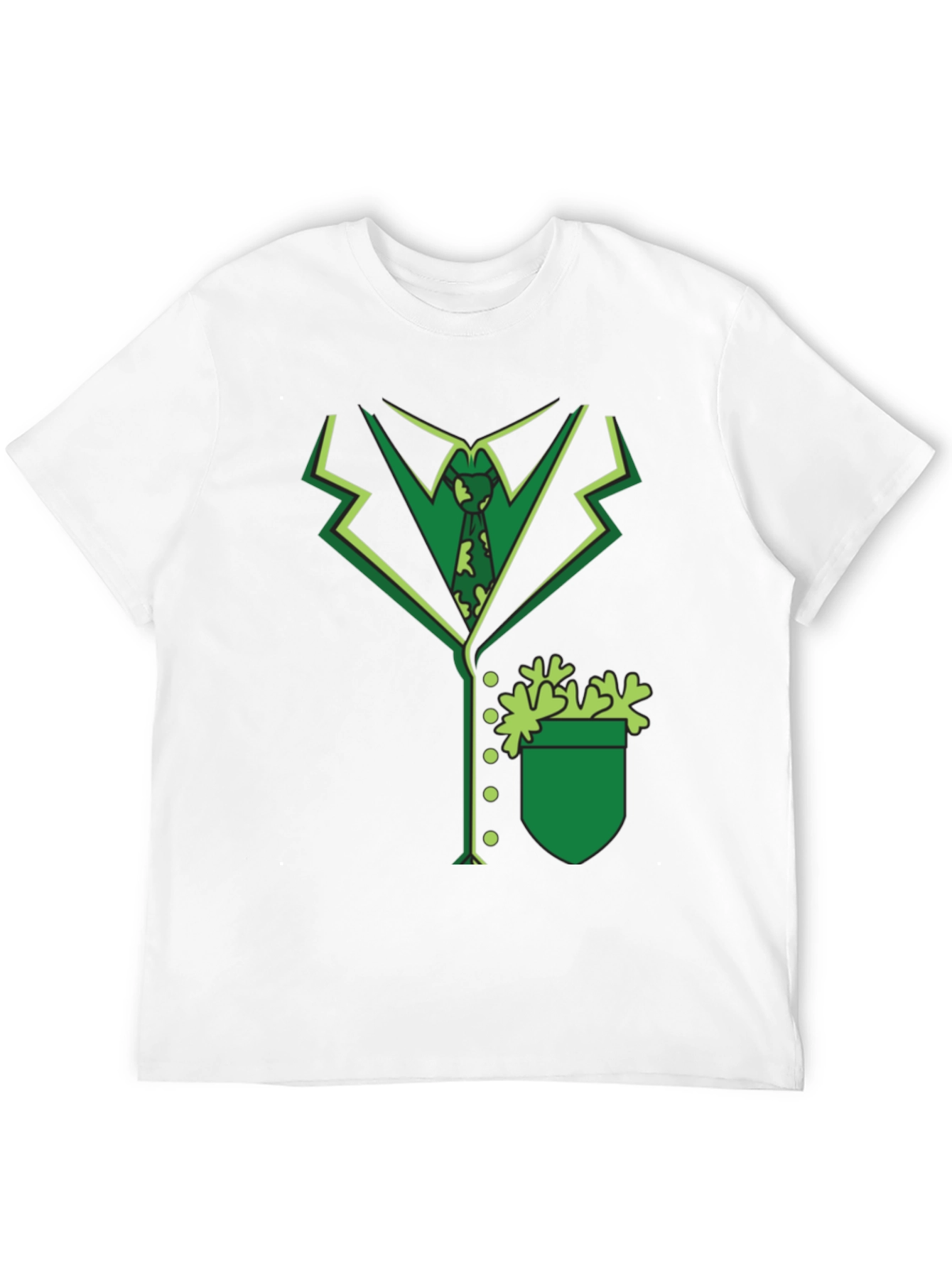 St. Patricks Day Suit T-Shirt - Green Shamrock Outfit