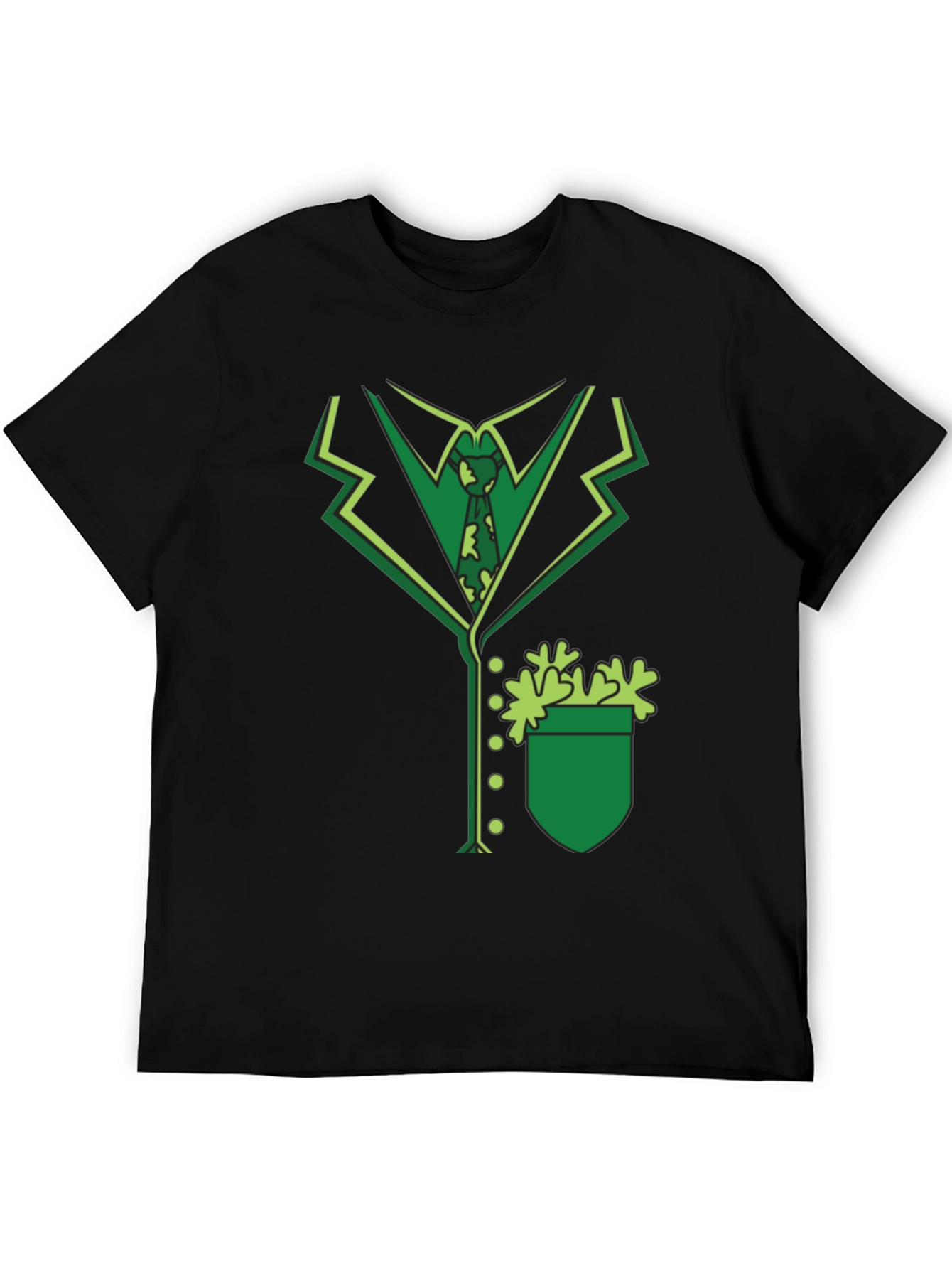 St. Patricks Day Suit T-Shirt - Green Shamrock Outfit