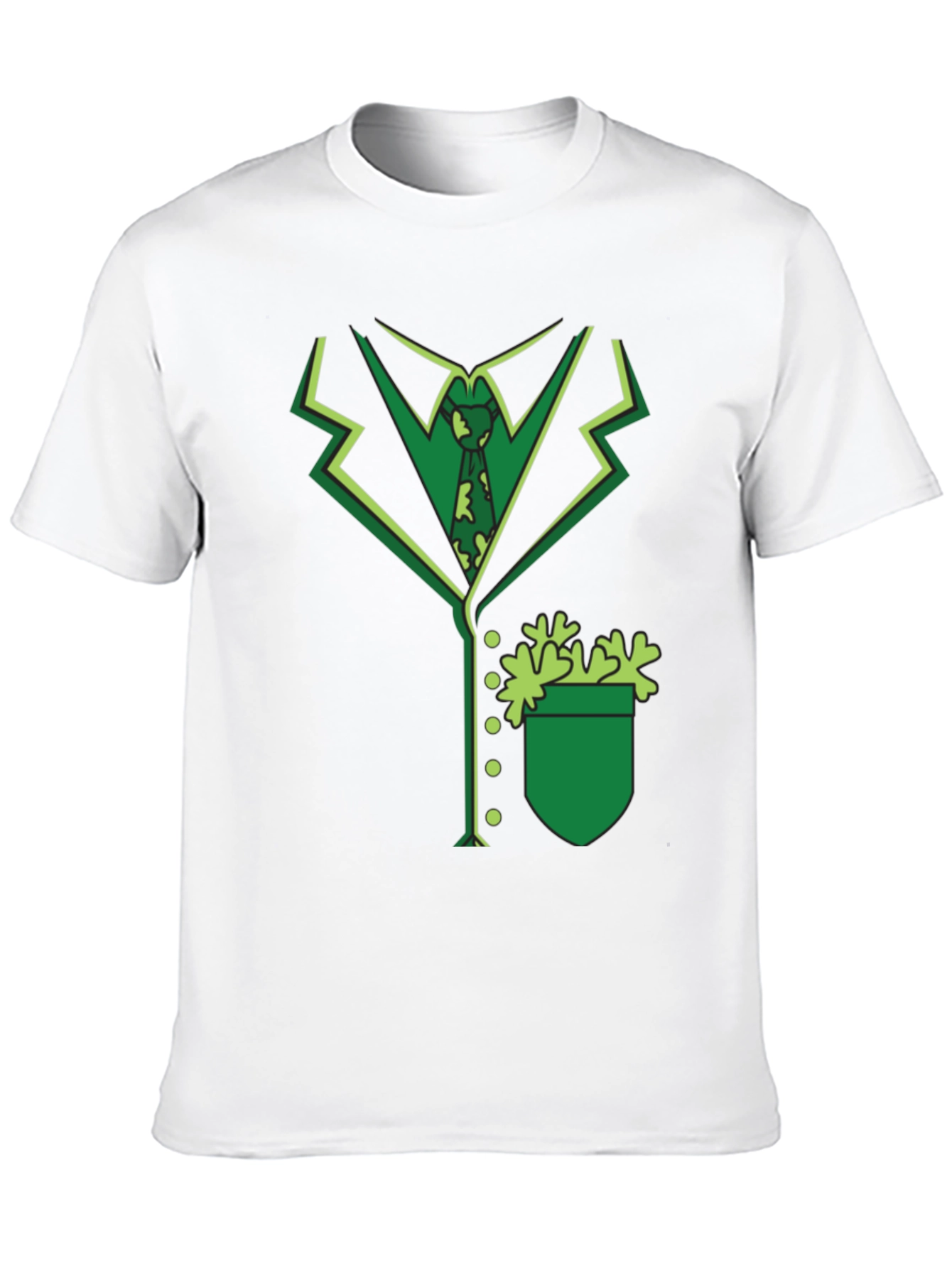 St. Patricks Day Suit T-Shirt - Green Shamrock Outfit