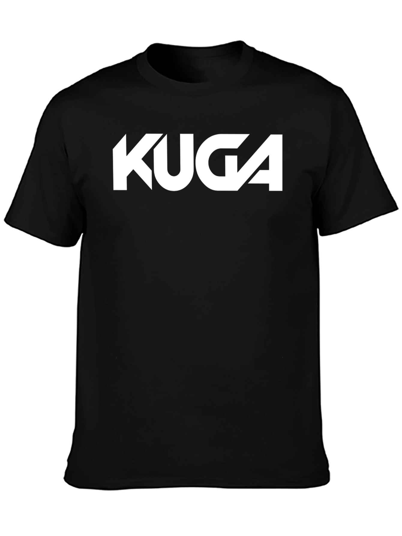 Kuga Graphic Tee - Black Cotton Blend T-Shirt
