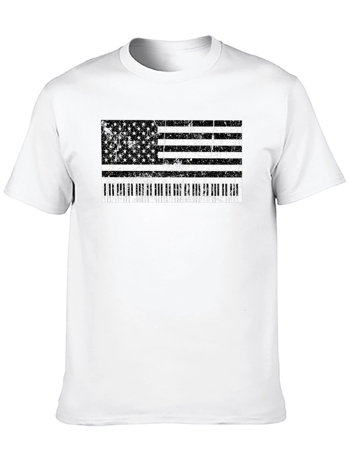 American Flag Piano Keys T-Shirt