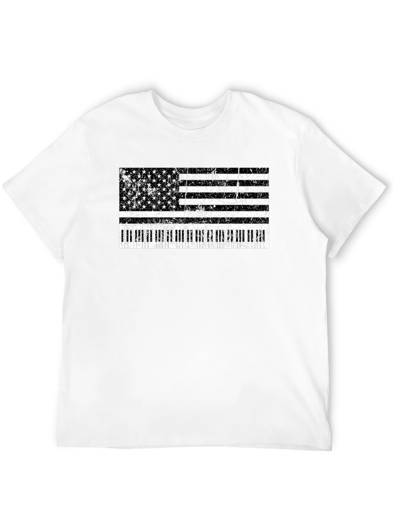 American Flag Piano Keys T-Shirt