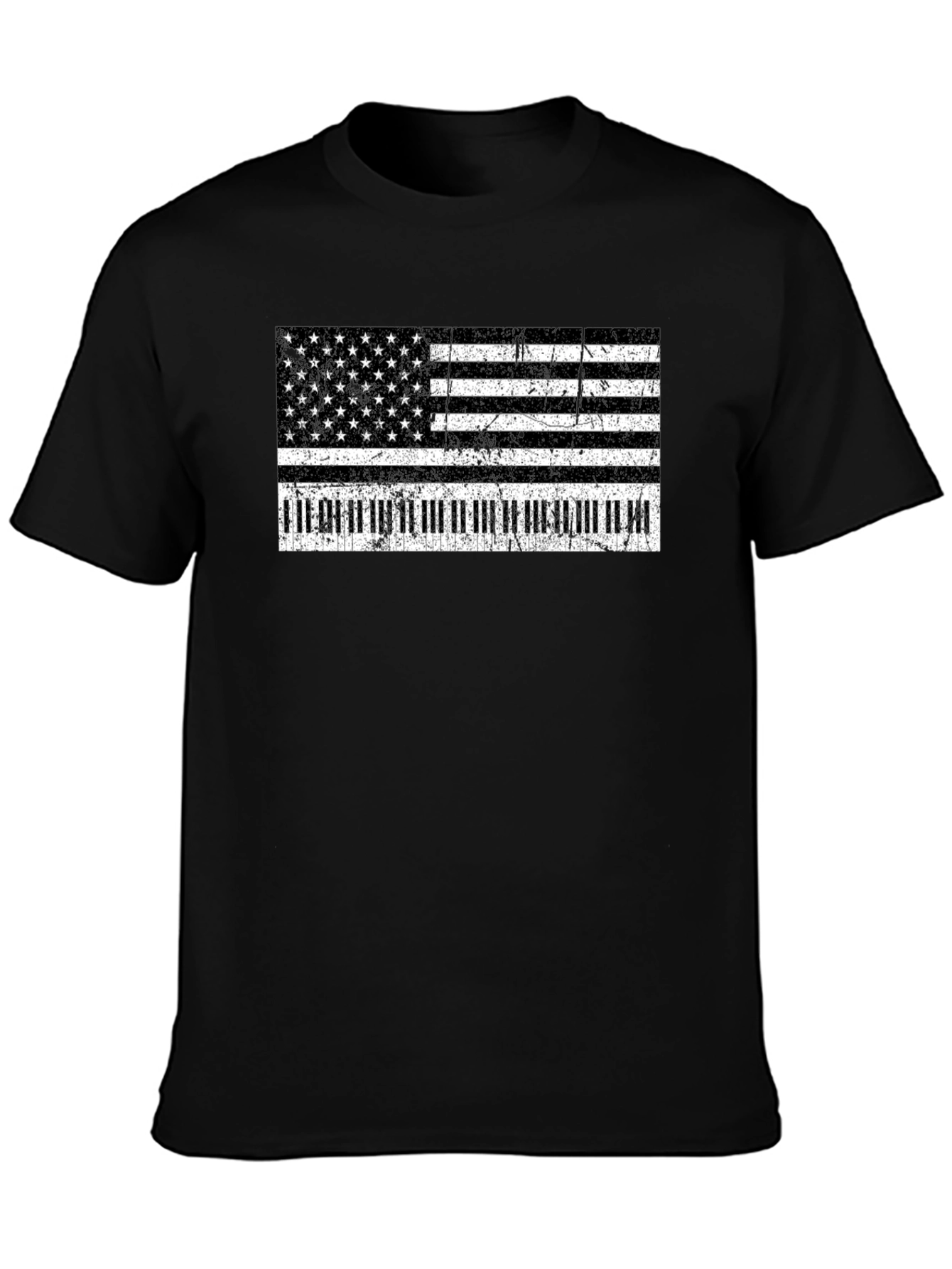 American Flag Piano Keys T-Shirt
