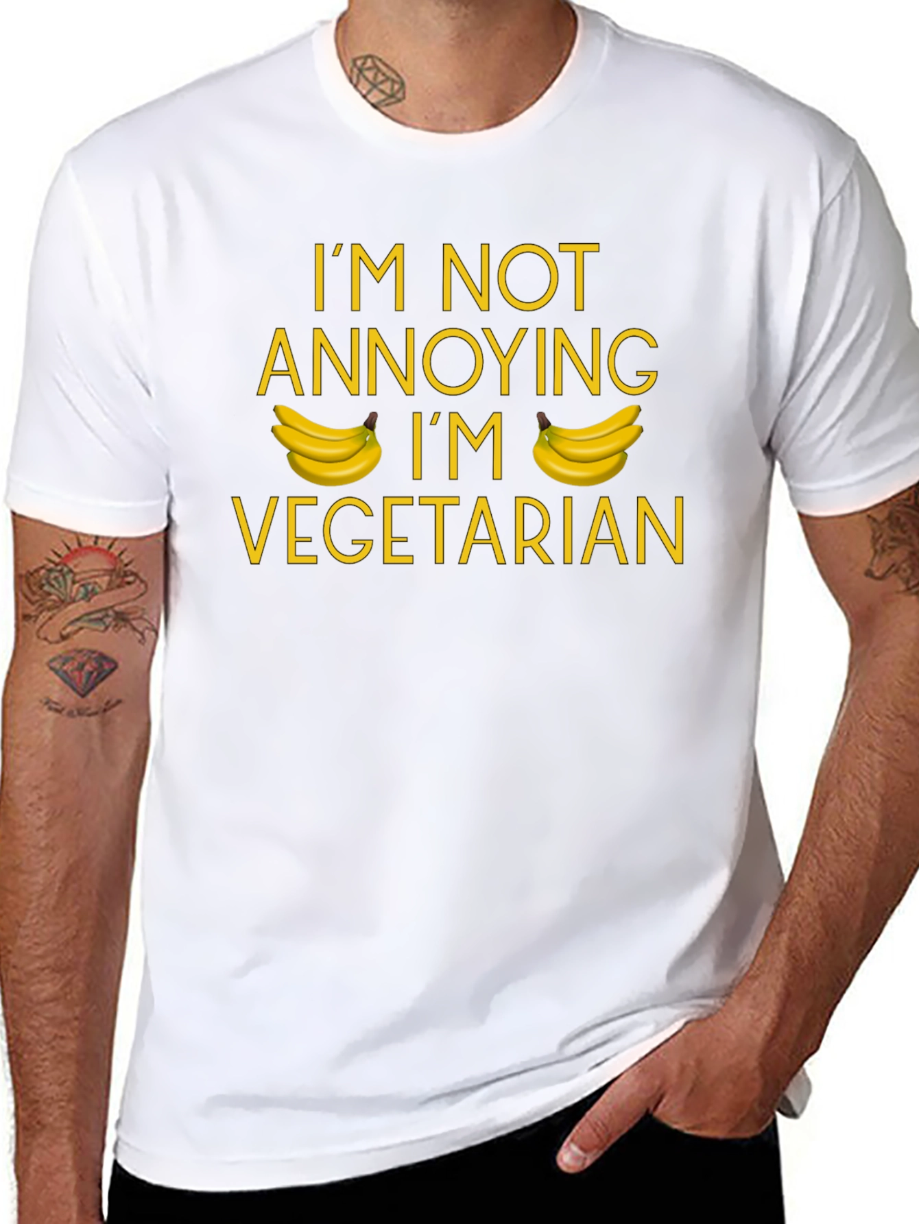 Vegetarian Banana T-Shirt: Not Annoying Just Veggie!