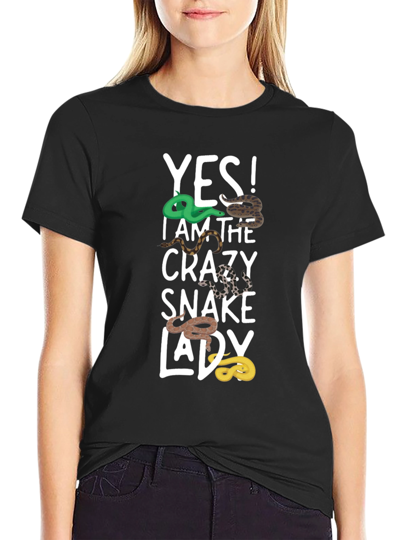 Crazy Snake Lady T-Shirt - Unique Reptile Lover Tee