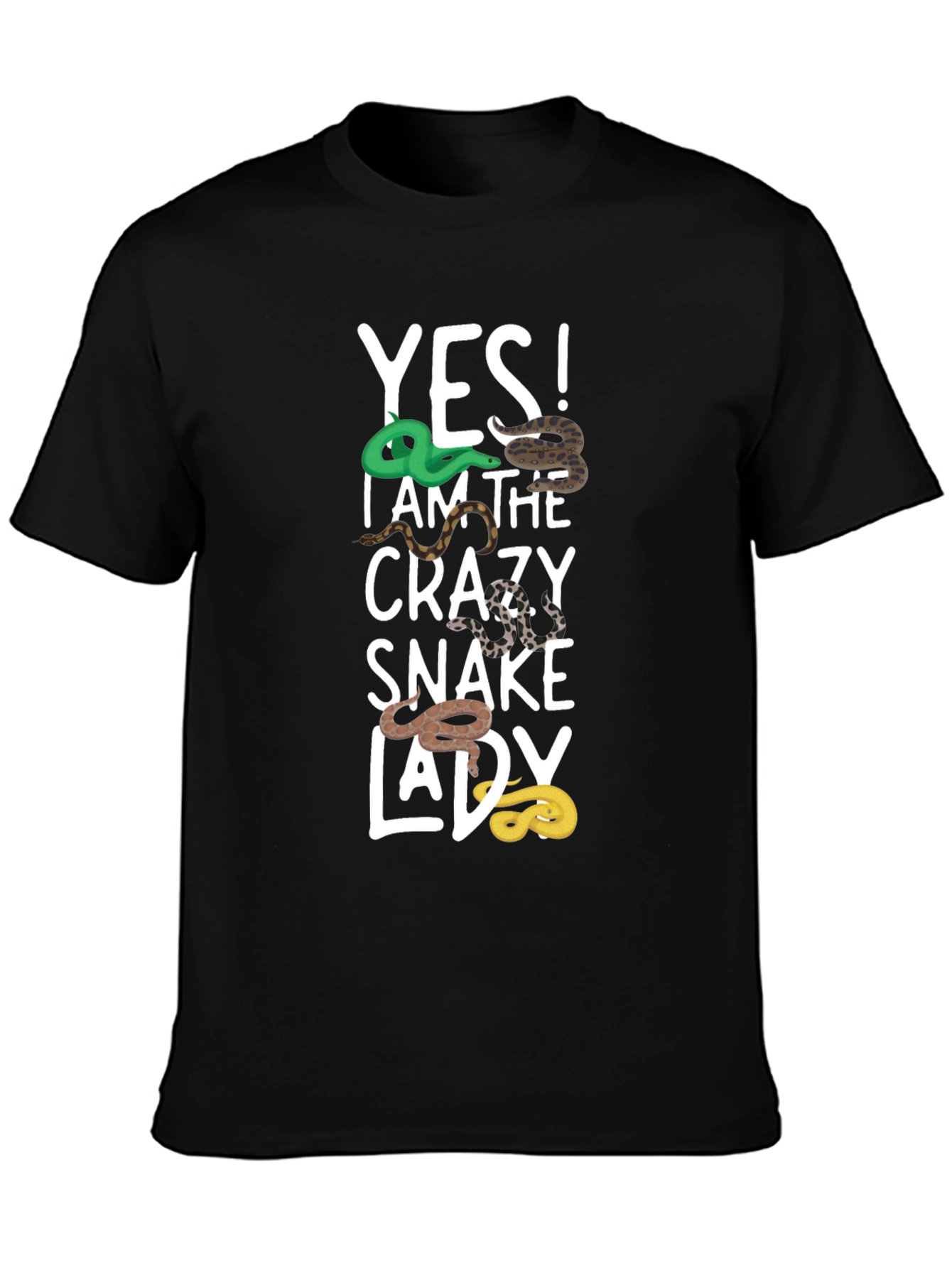 Crazy Snake Lady T-Shirt - Unique Reptile Lover Tee