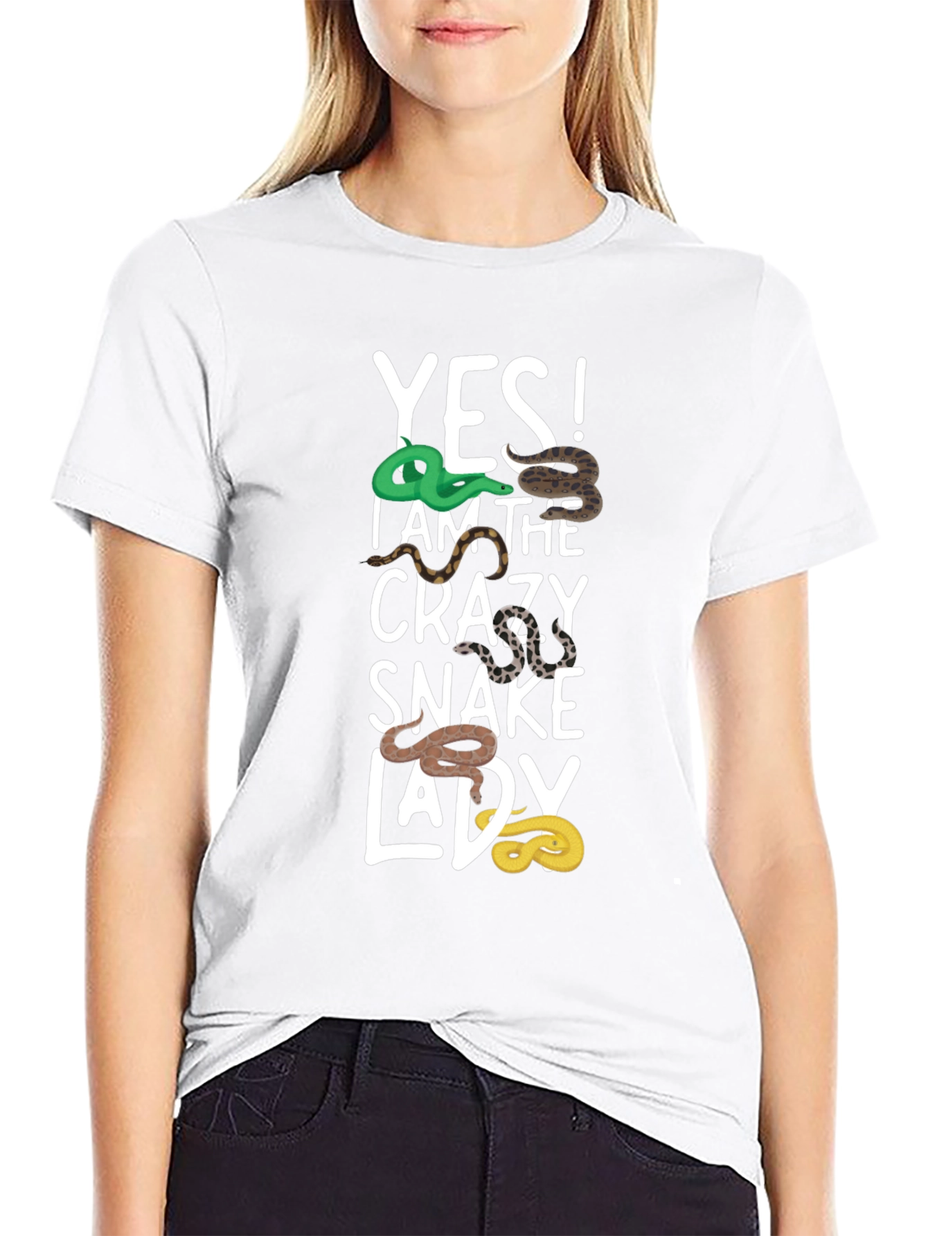 Crazy Snake Lady T-Shirt - Unique Reptile Lover Tee