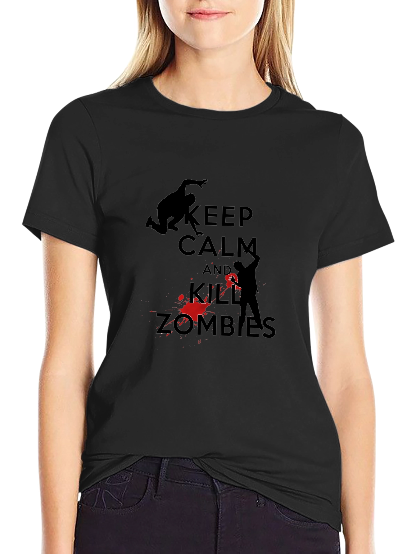 Keep Calm Kill Zombies T-Shirt - Black