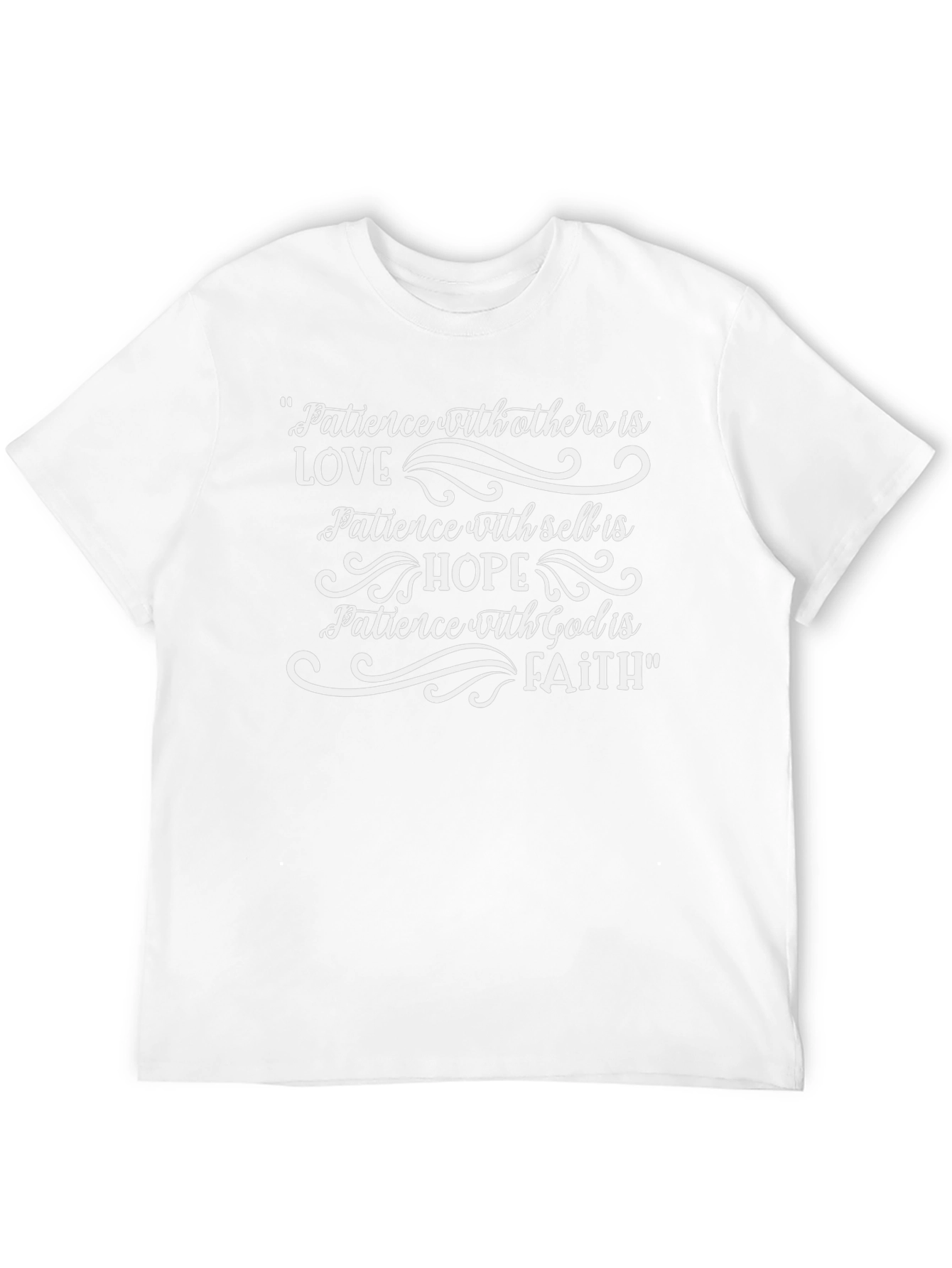 Patience is Love Hope Faith Graphic T-Shirt