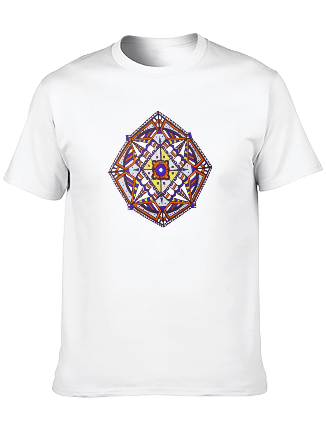 Geometric Mandala Graphic Black T-Shirt