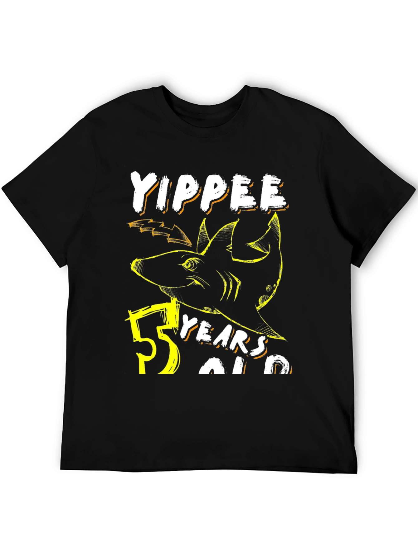 Yippee 53 Years Old Shark Graphic T-Shirt