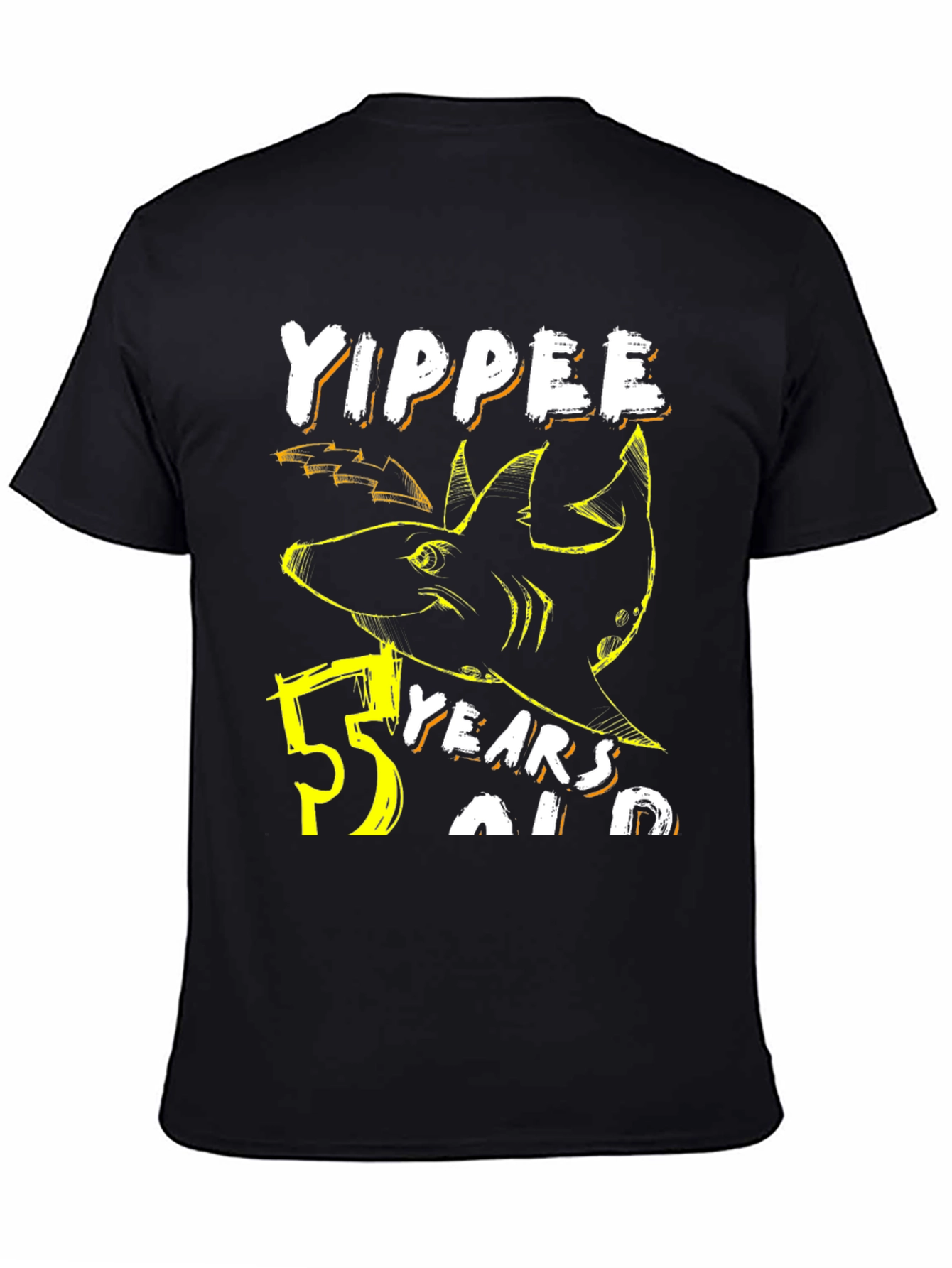 Yippee 53 Years Old Shark Graphic T-Shirt