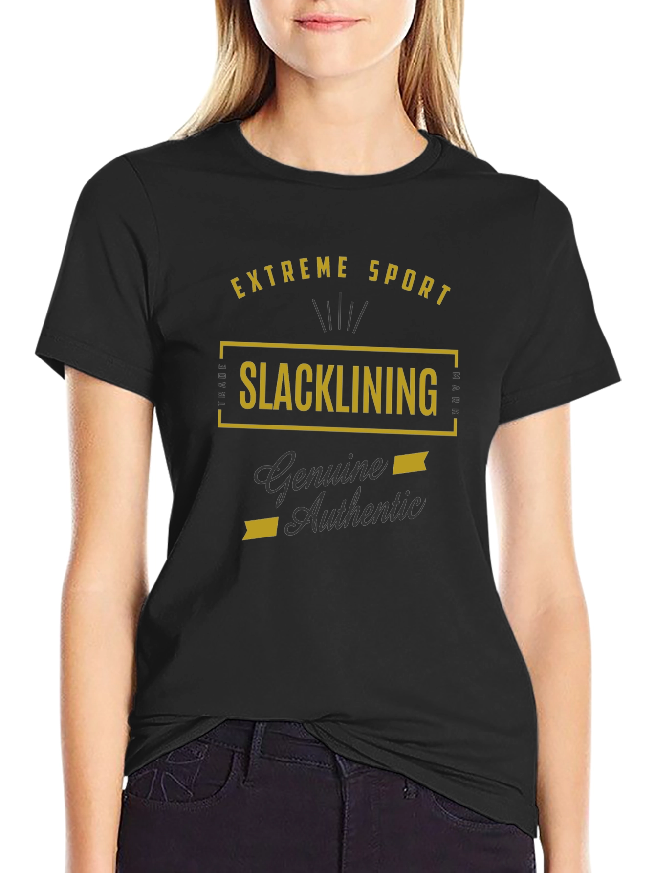 Extreme Sport Slacklining T-Shirt - Genuine Authentic Design