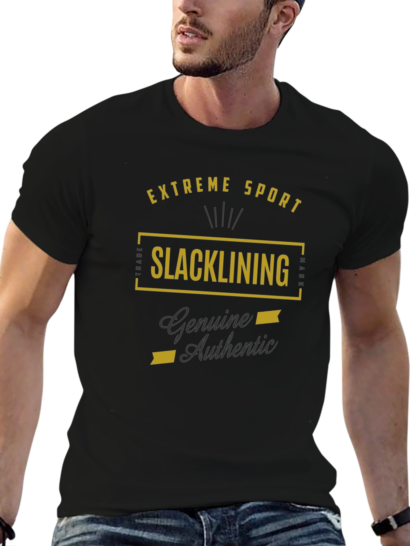Extreme Sport Slacklining T-Shirt - Genuine Authentic Design