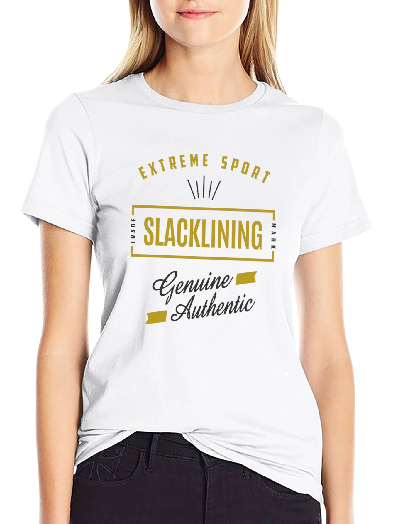 Extreme Sport Slacklining T-Shirt - Genuine Authentic Design