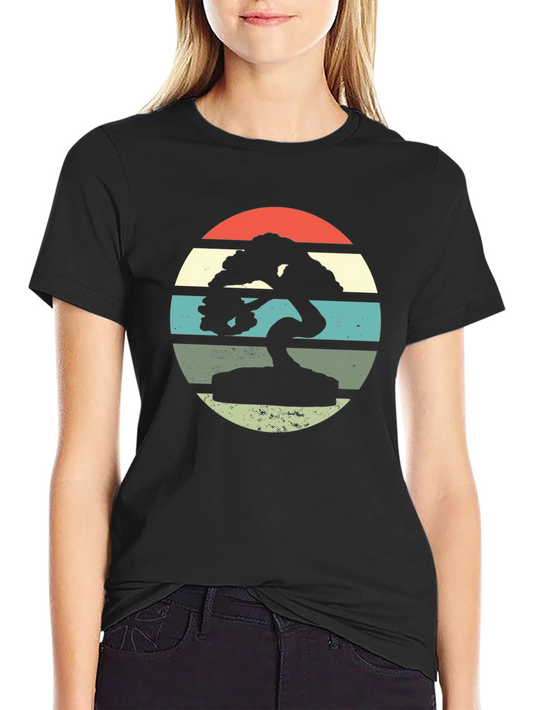 Bonsai Tree Graphic T-Shirt Retro Design