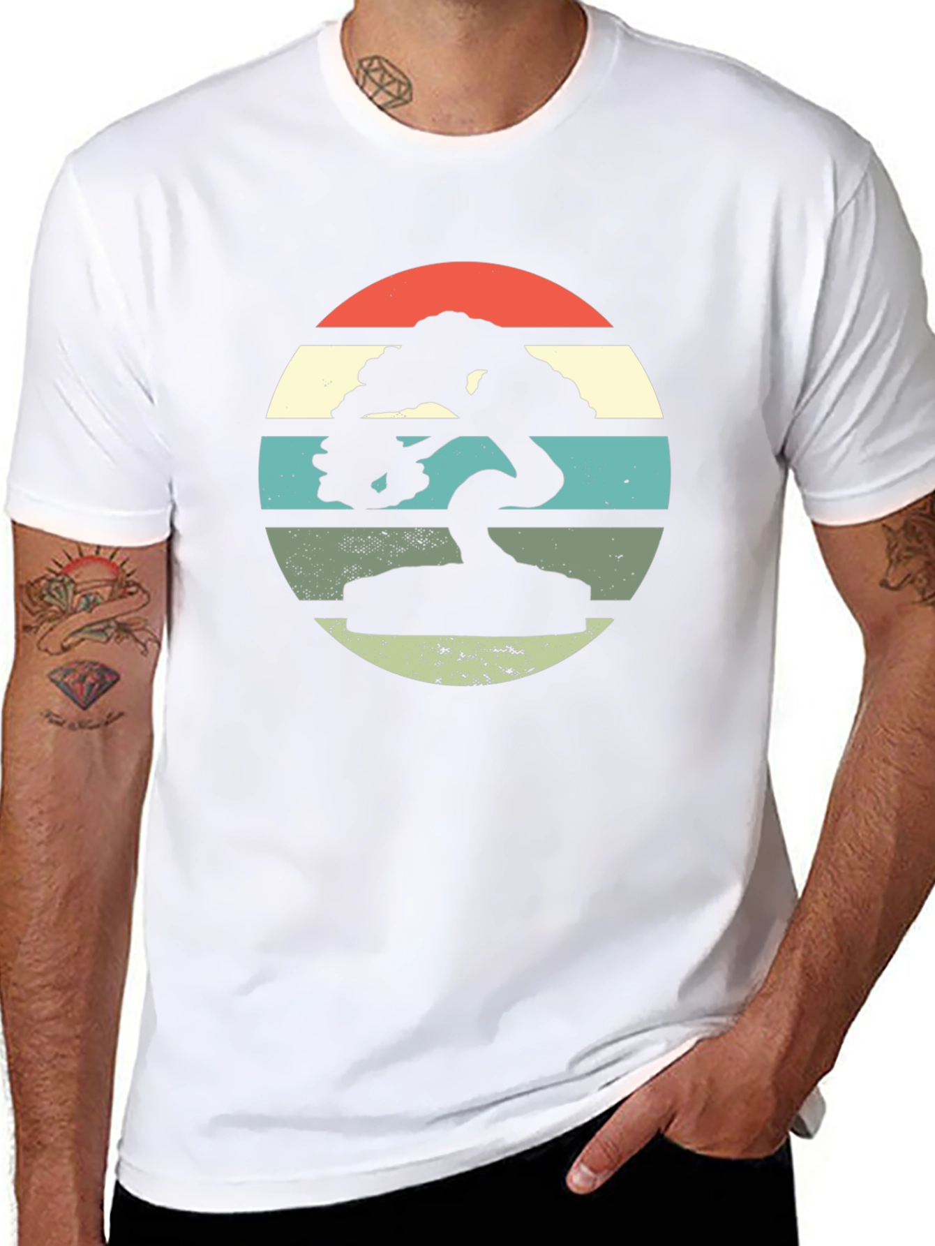 Bonsai Tree Graphic T-Shirt Retro Design