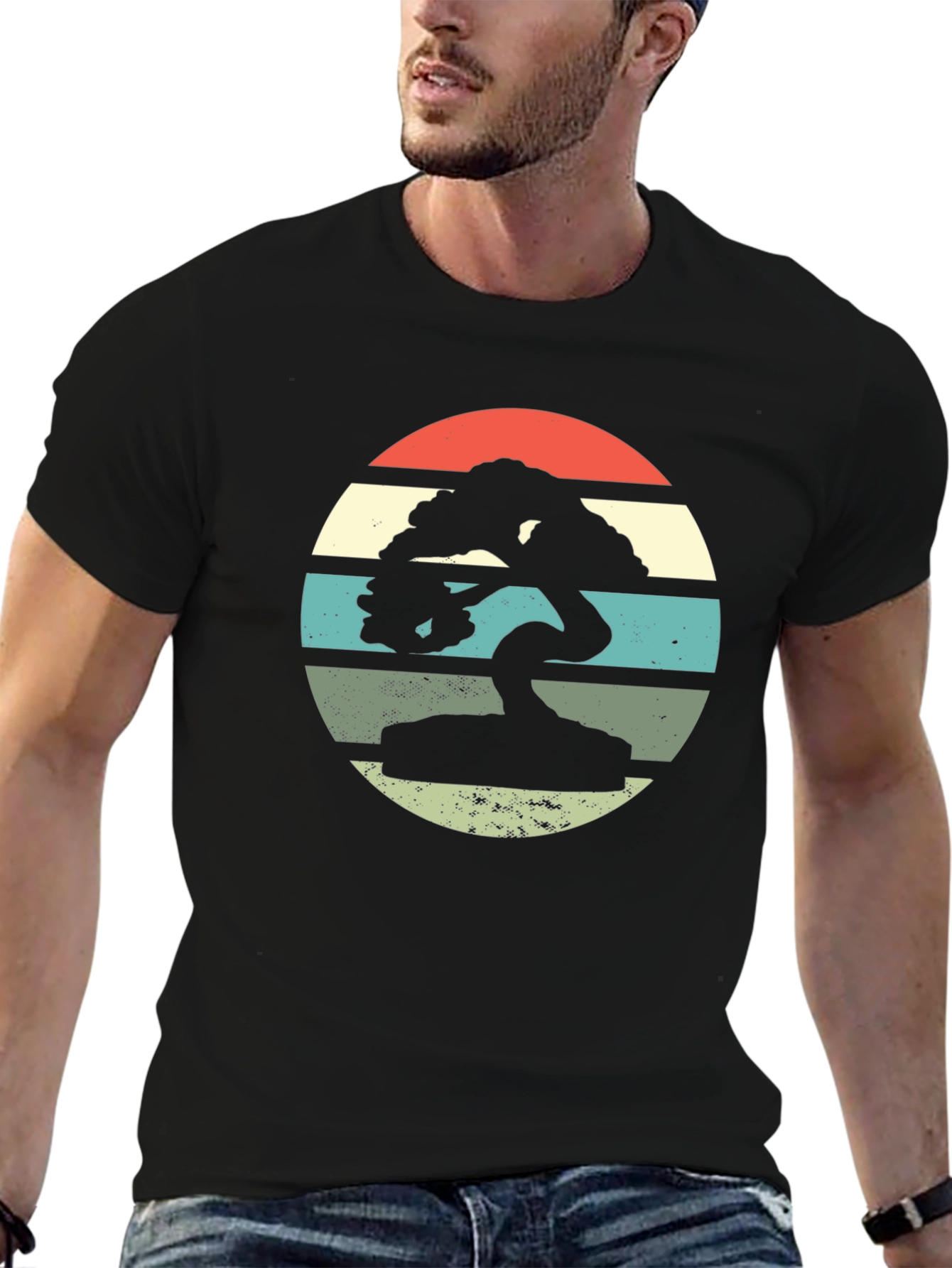Bonsai Tree Graphic T-Shirt Retro Design