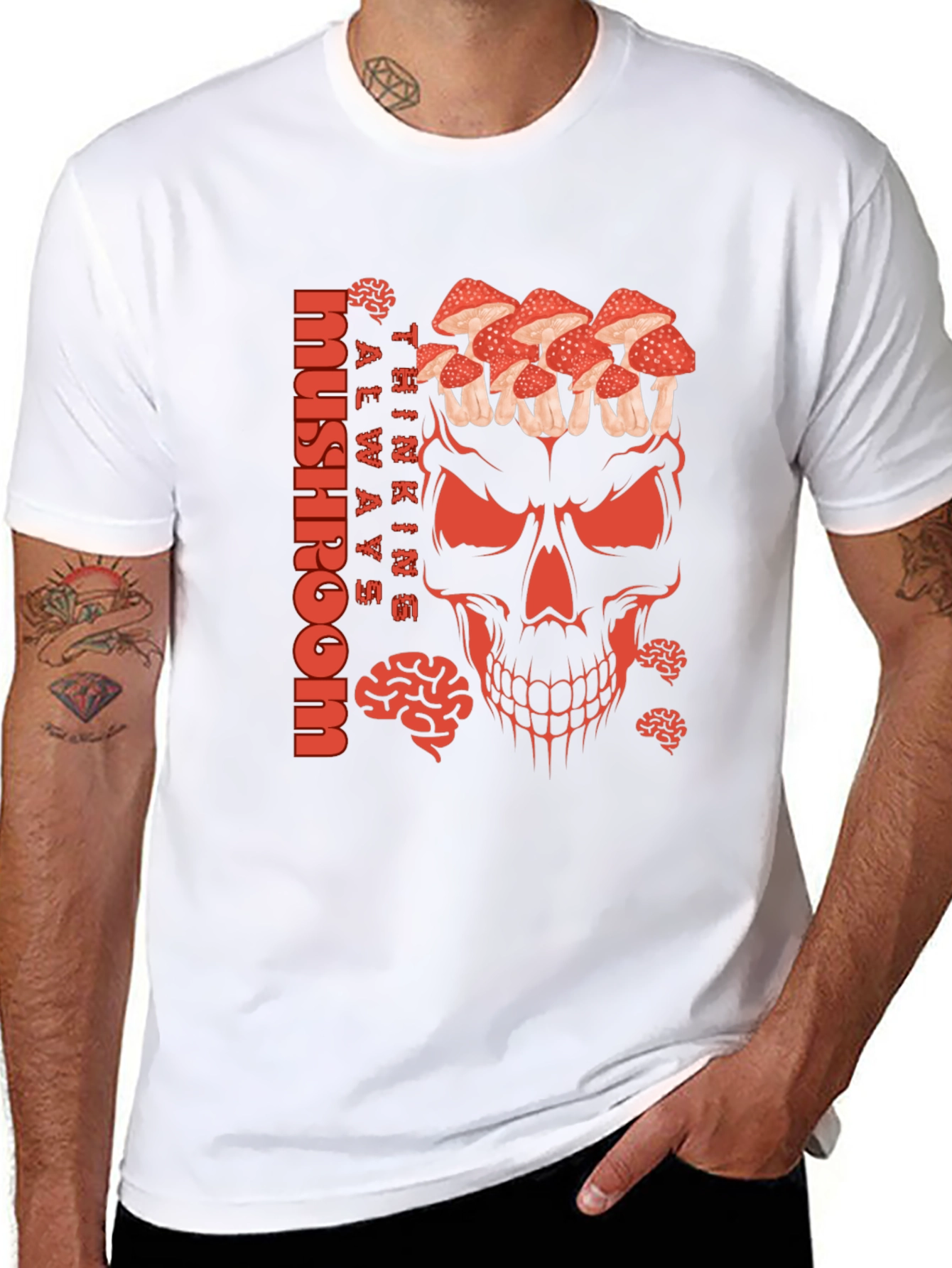 Mushroom Skull Graphic Tee