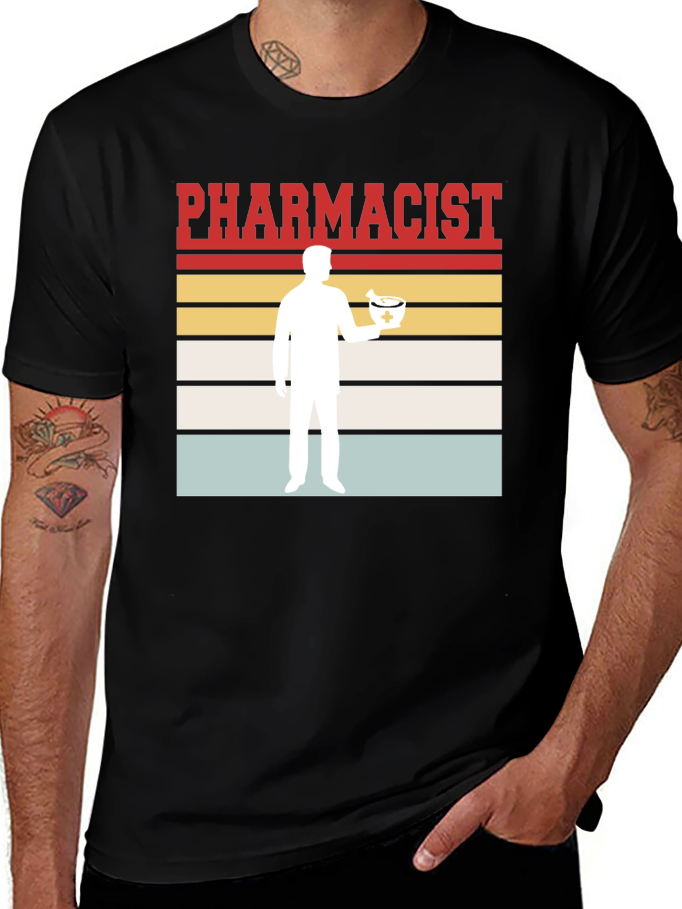 Pharmacist Retro Style Graphic T-Shirt