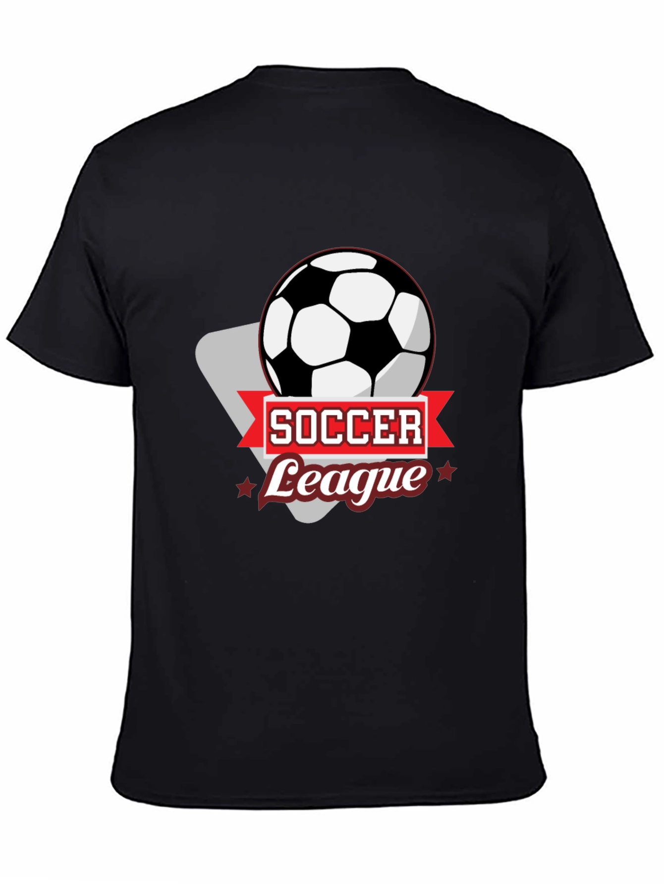 Soccer League T-Shirt - Black Graphic Tee