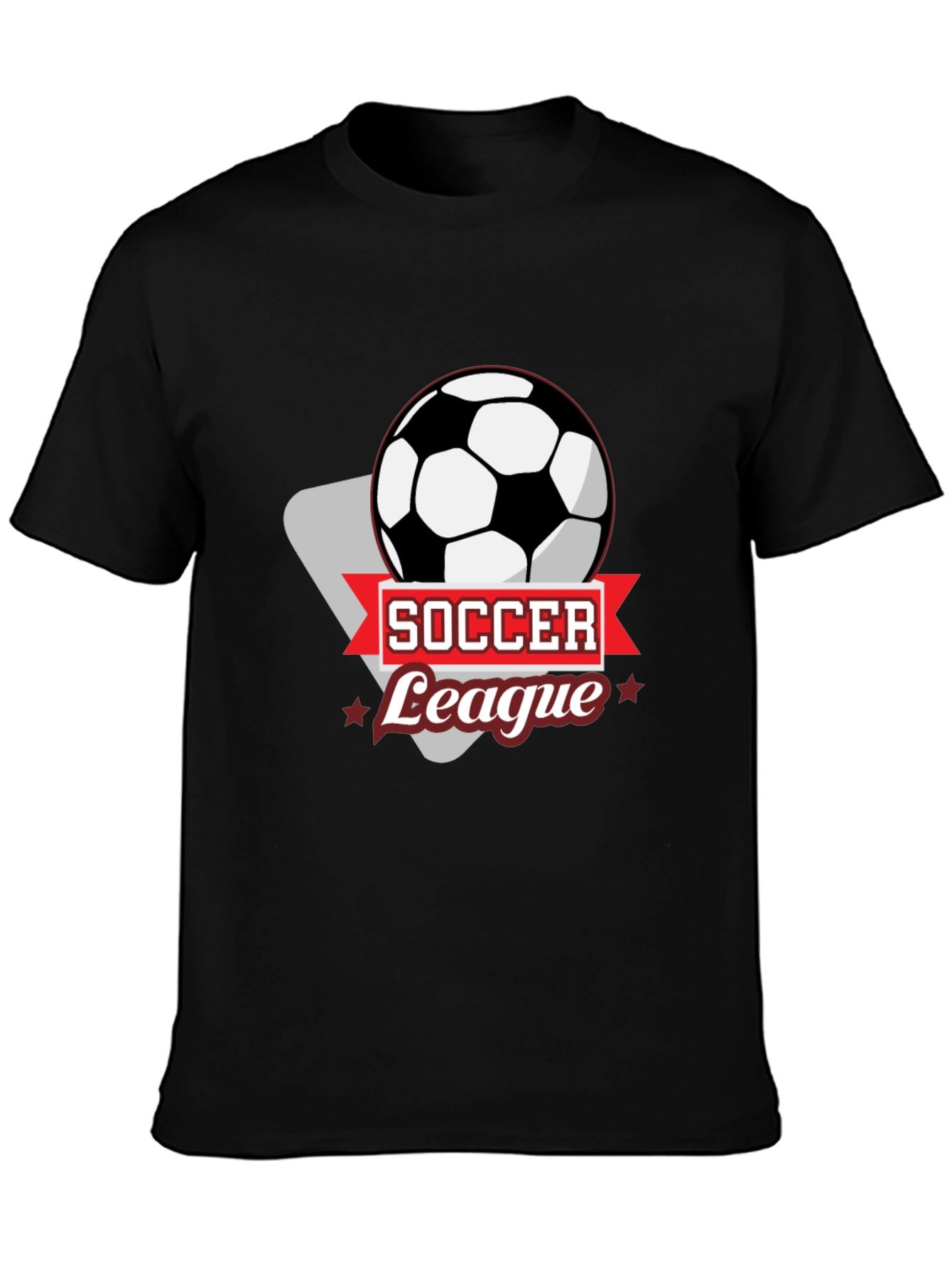 Soccer League T-Shirt - Black Graphic Tee