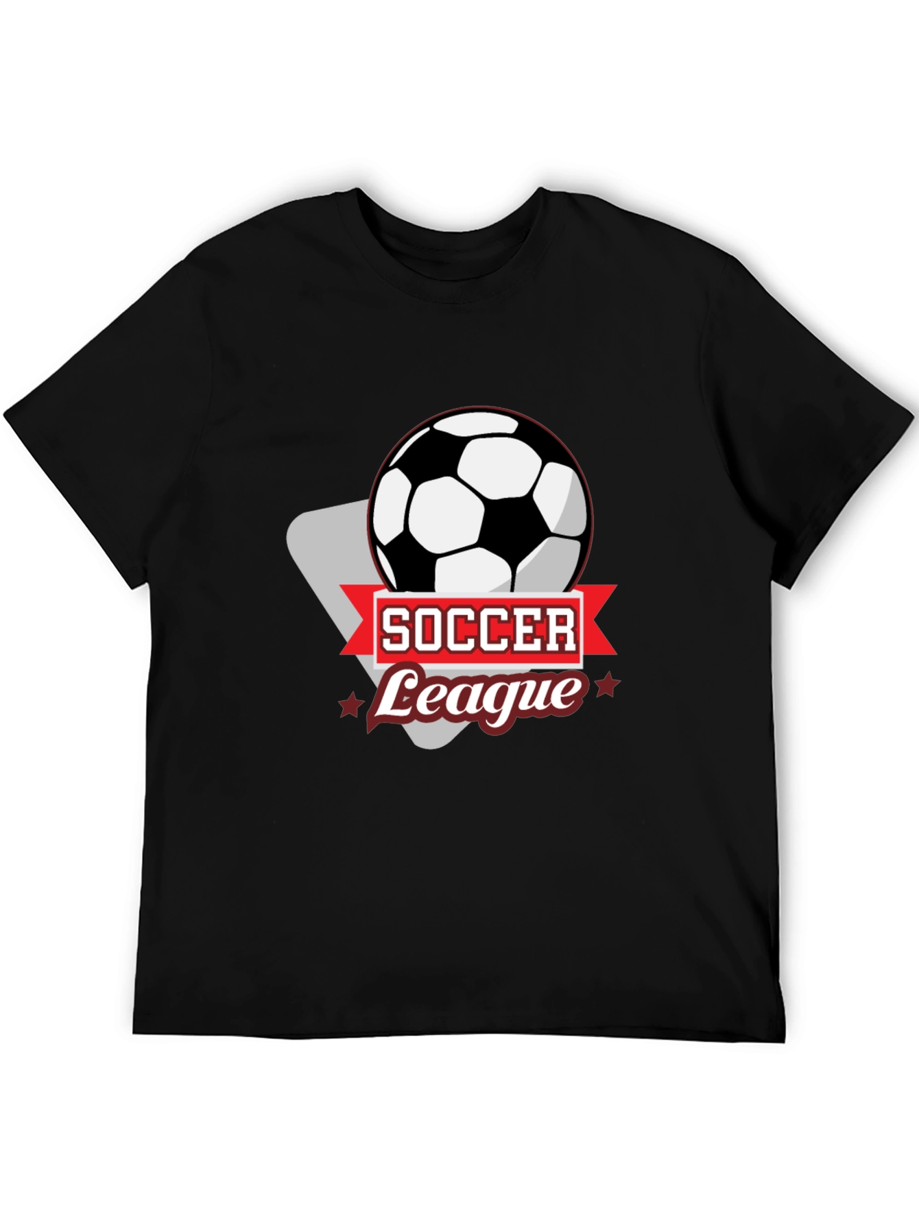 Soccer League T-Shirt - Black Graphic Tee