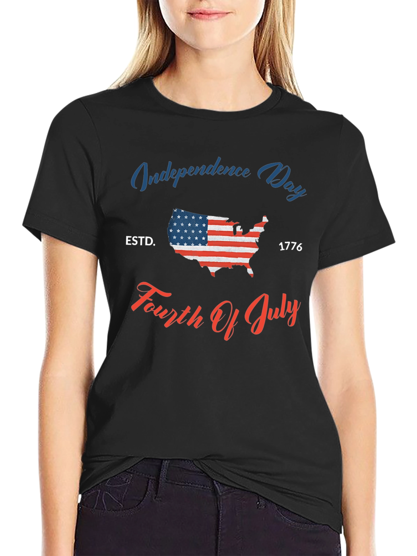 Independence Day USA Flag T-Shirt