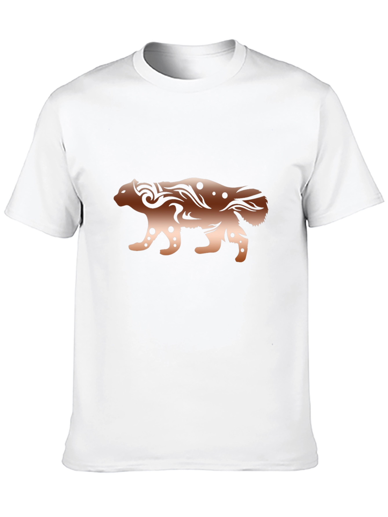Abstract Hyena Graphic Black T-Shirt