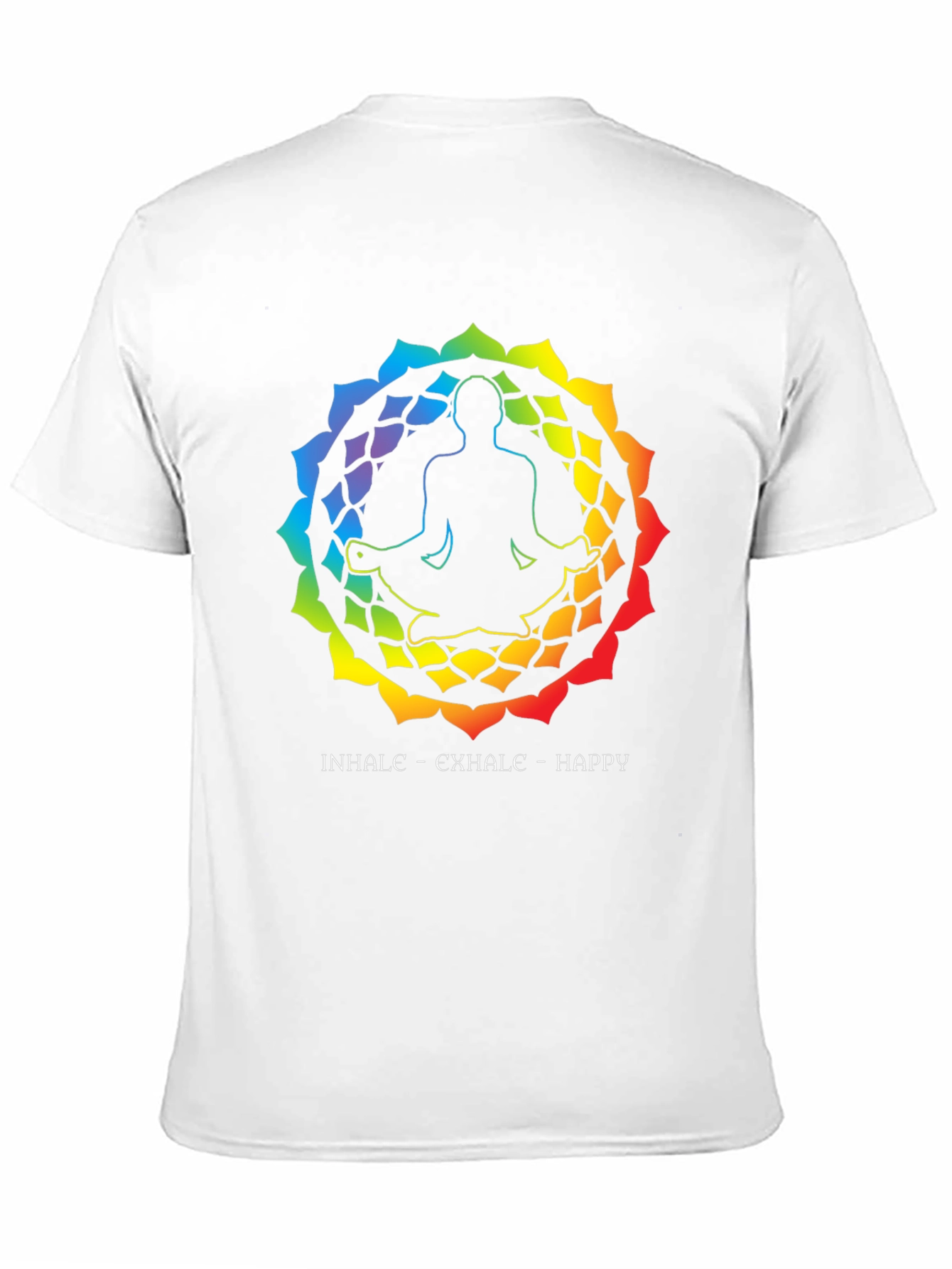 Yoga Meditation Rainbow Mandala Graphic T-Shirt