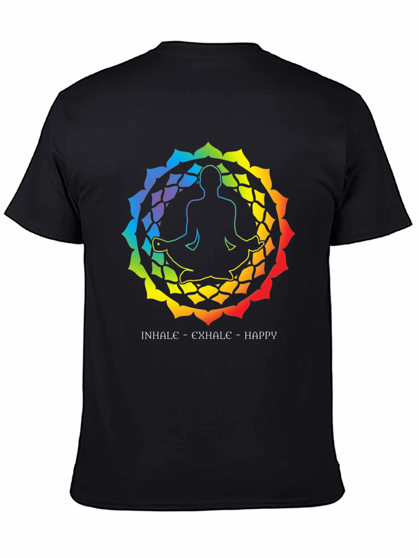Yoga Meditation Rainbow Mandala Graphic T-Shirt