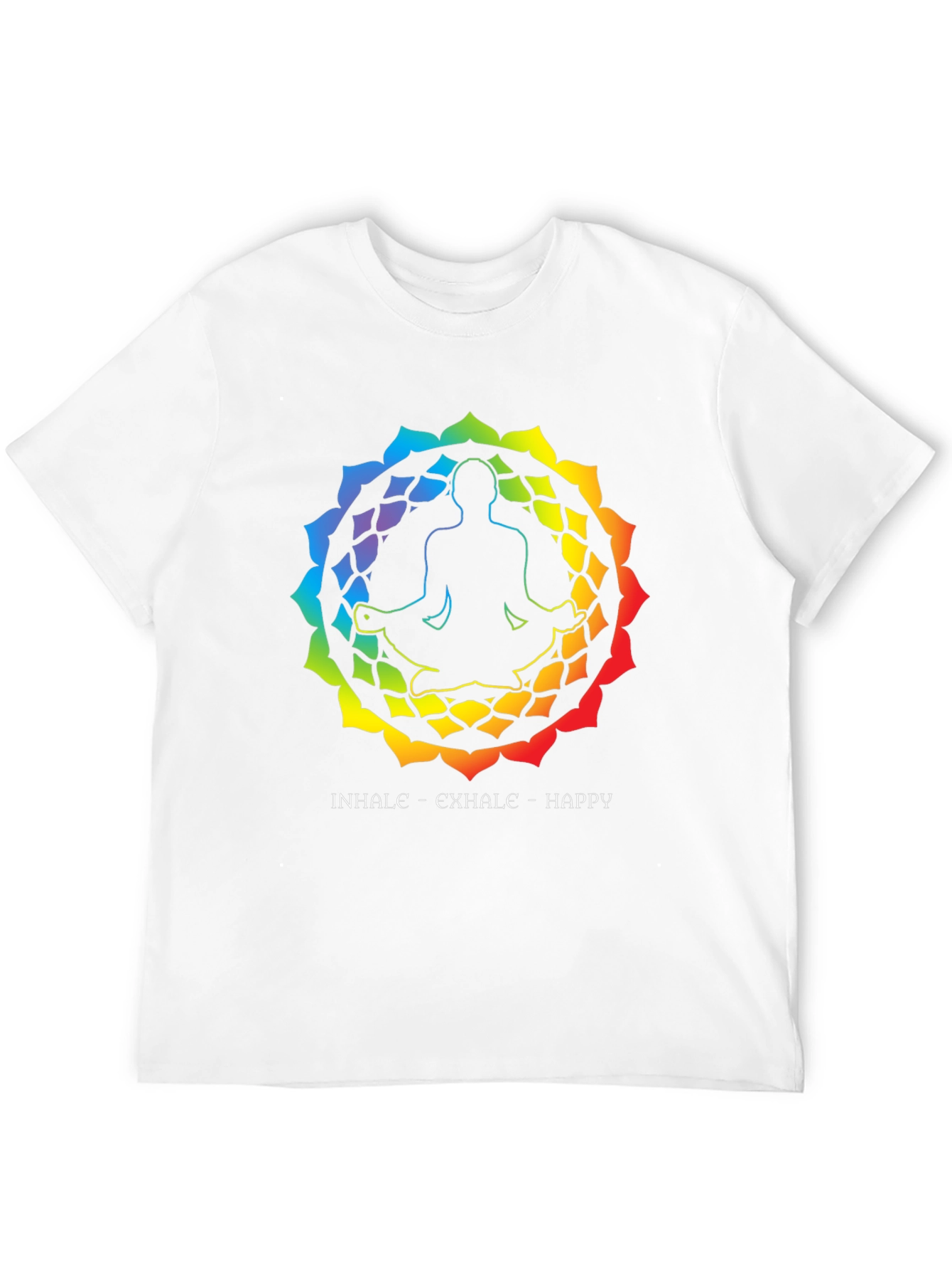 Yoga Meditation Rainbow Mandala Graphic T-Shirt