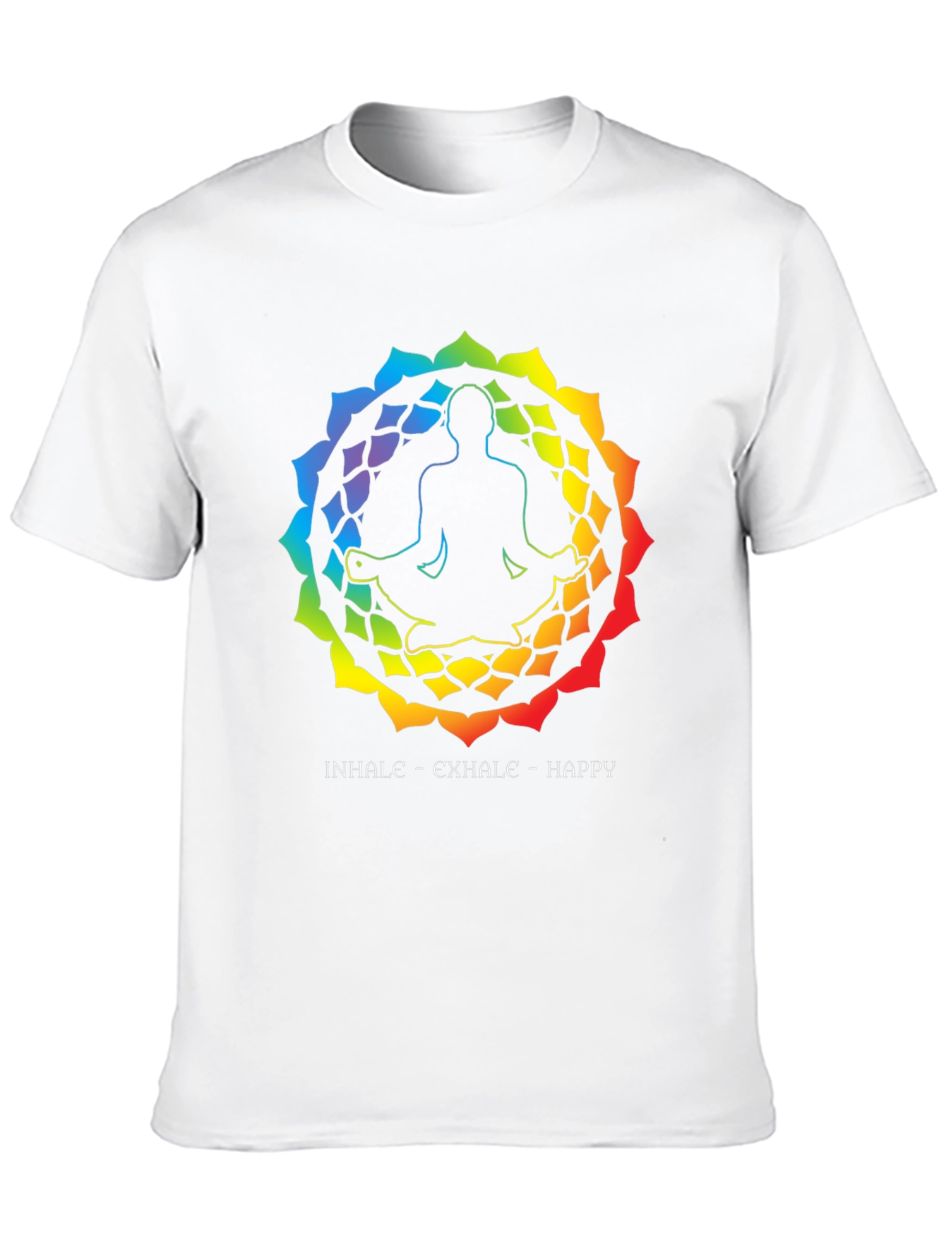 Yoga Meditation Rainbow Mandala Graphic T-Shirt
