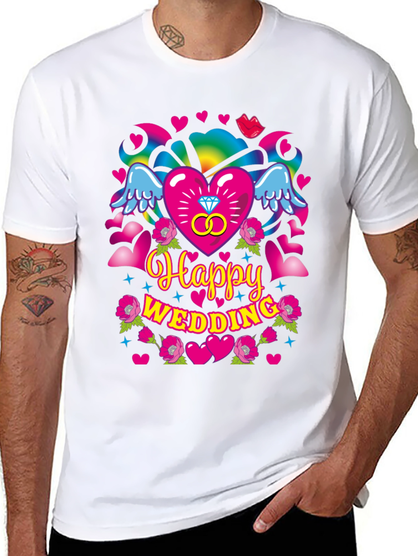 Happy Wedding Graphic T-Shirt