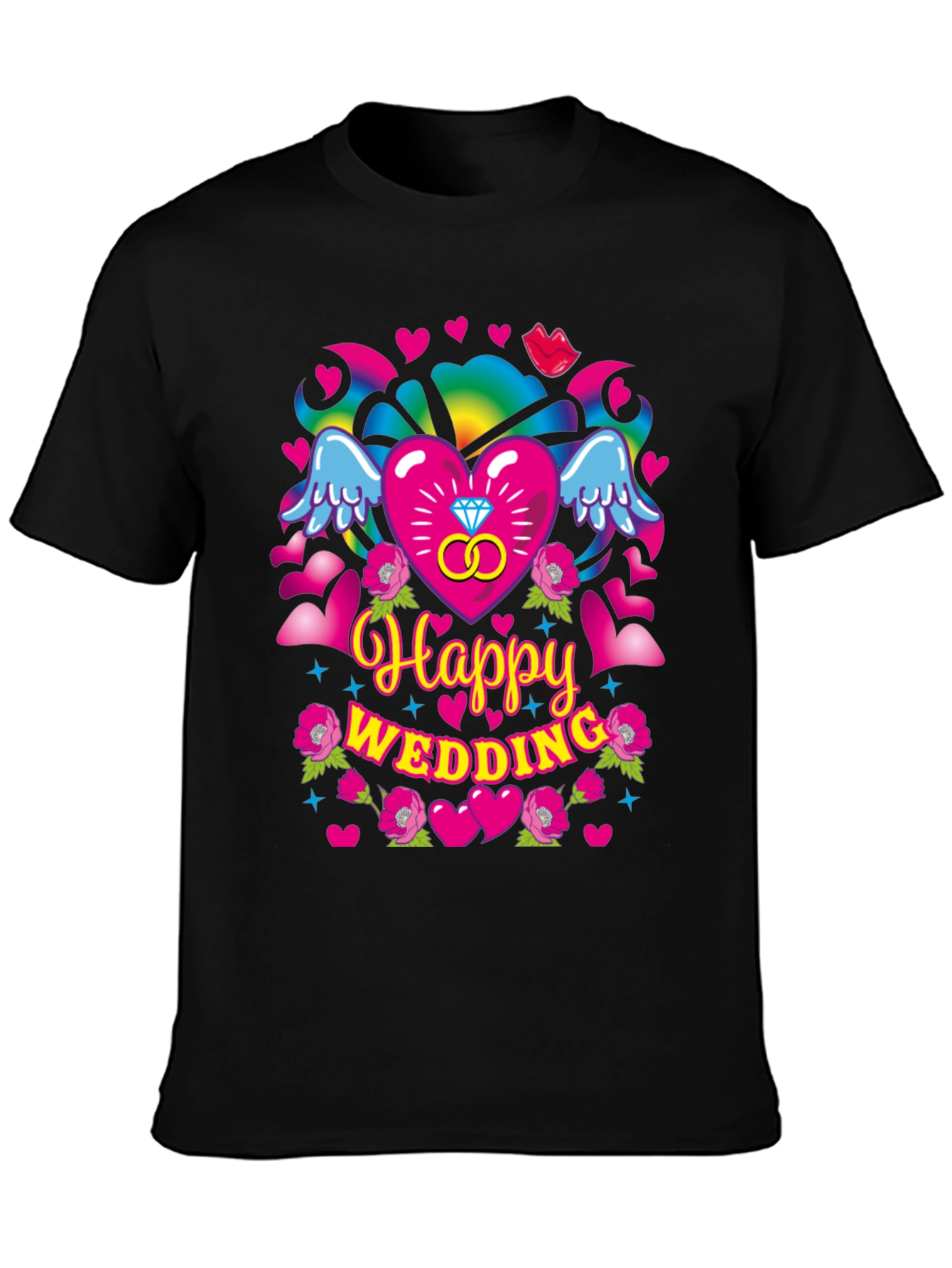Happy Wedding Graphic T-Shirt