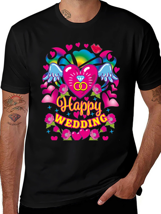 Happy Wedding Graphic T-Shirt