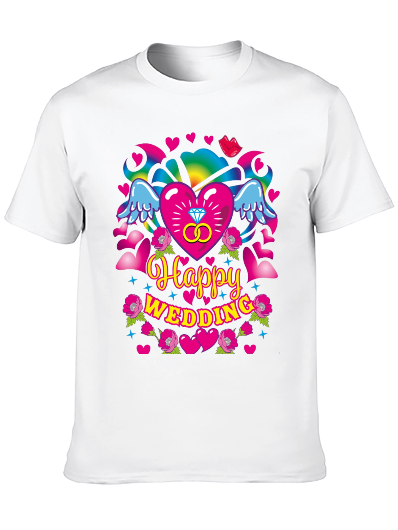 Happy Wedding Graphic T-Shirt